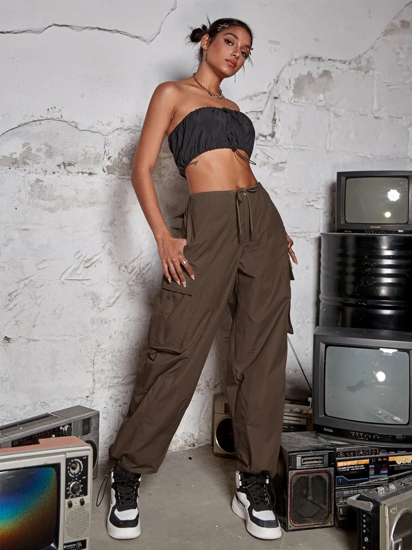 Loose Fit Long Length Cargo Pants