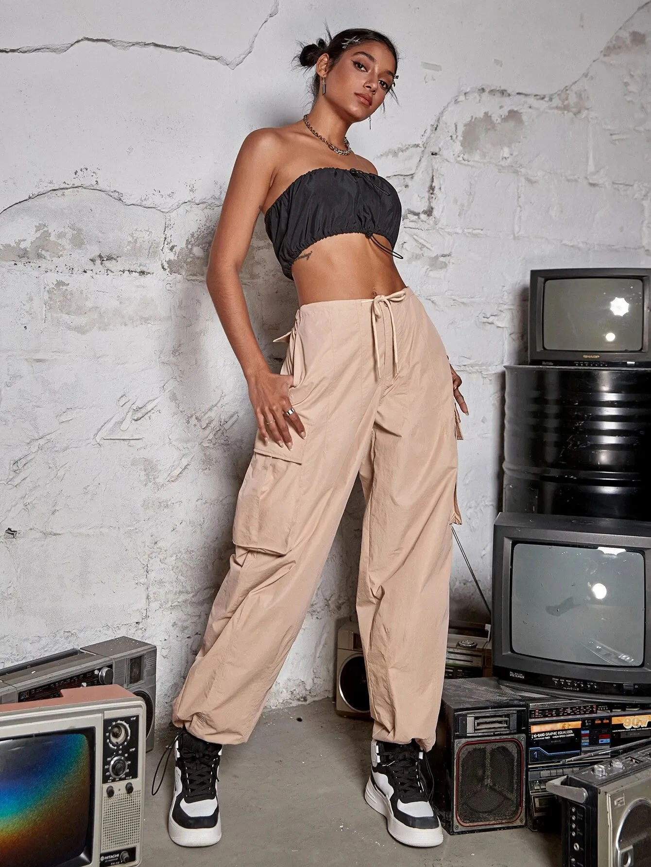Loose Fit Long Length Cargo Pants