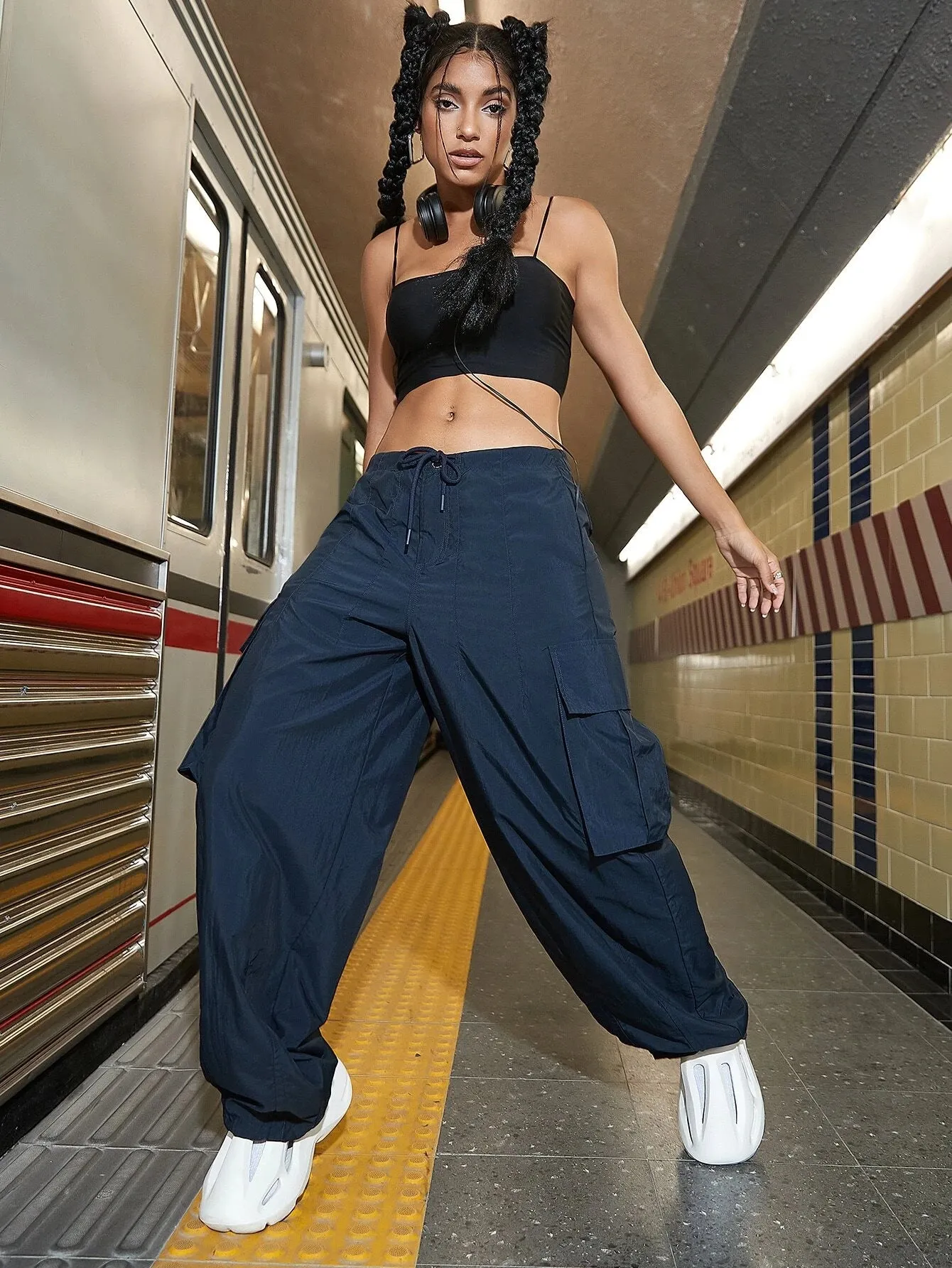 Loose Fit Long Length Cargo Pants