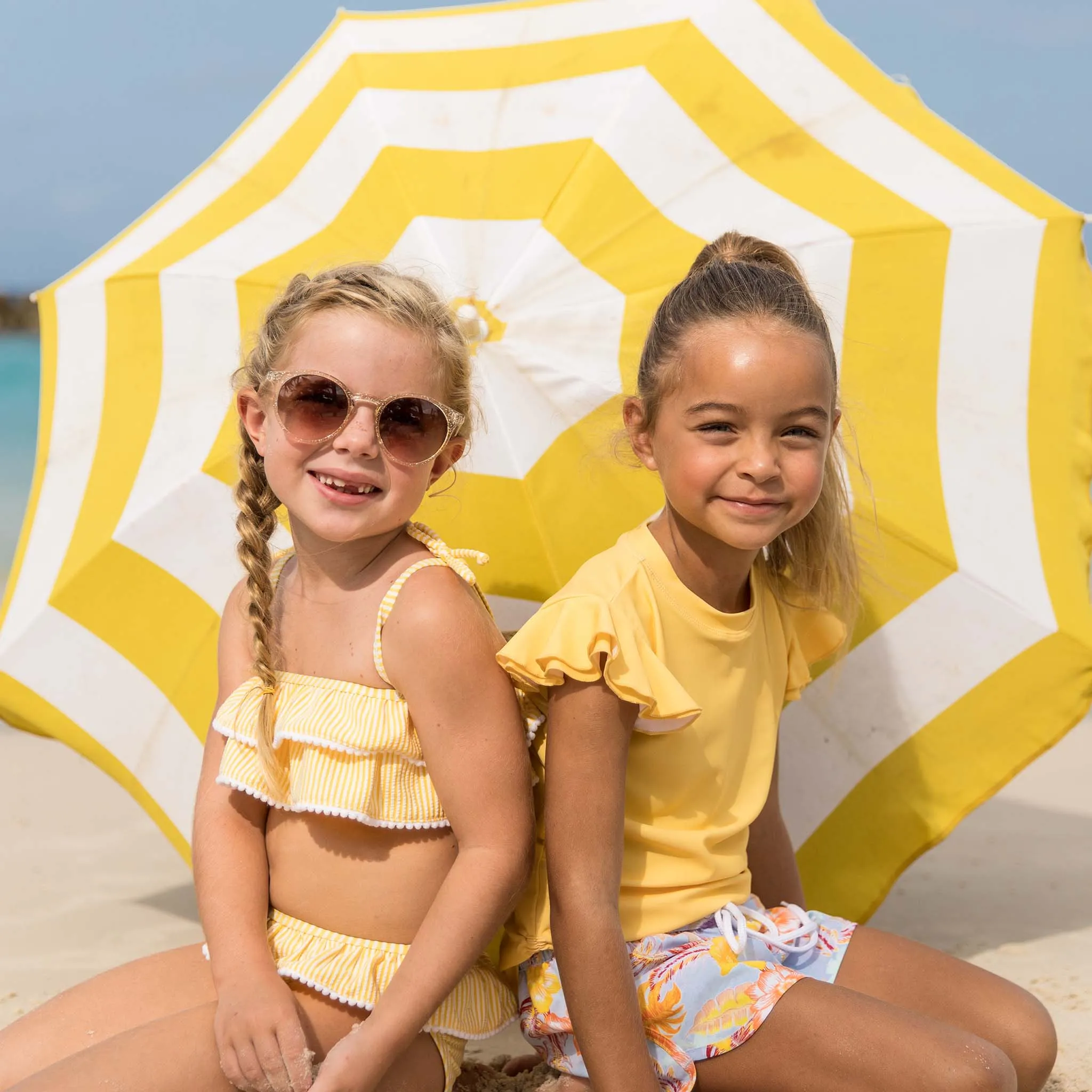 Marigold Sustainable Flutter Sleeve Rash Top