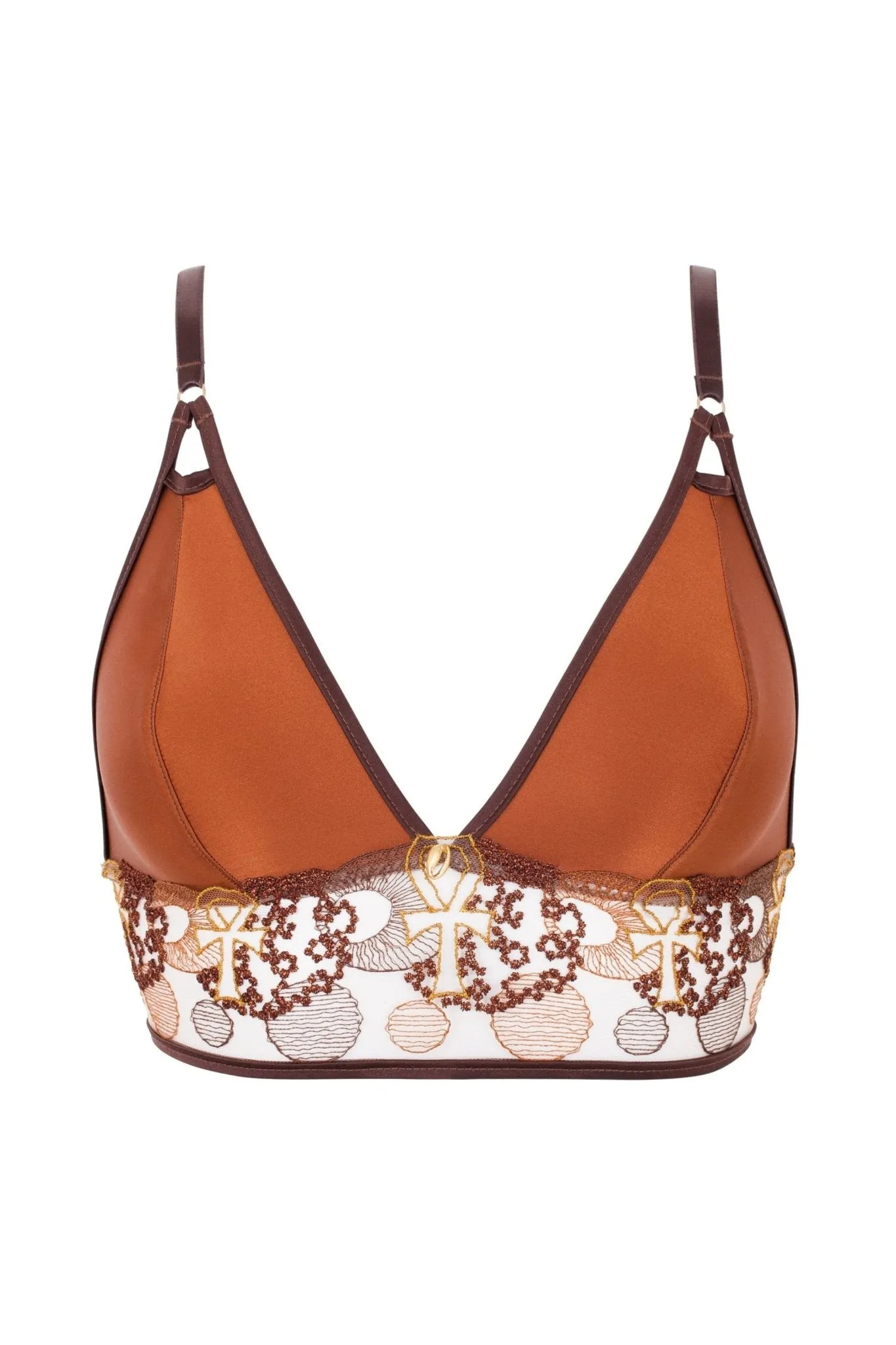 Mawu Silk Embroidery Longline Bralette