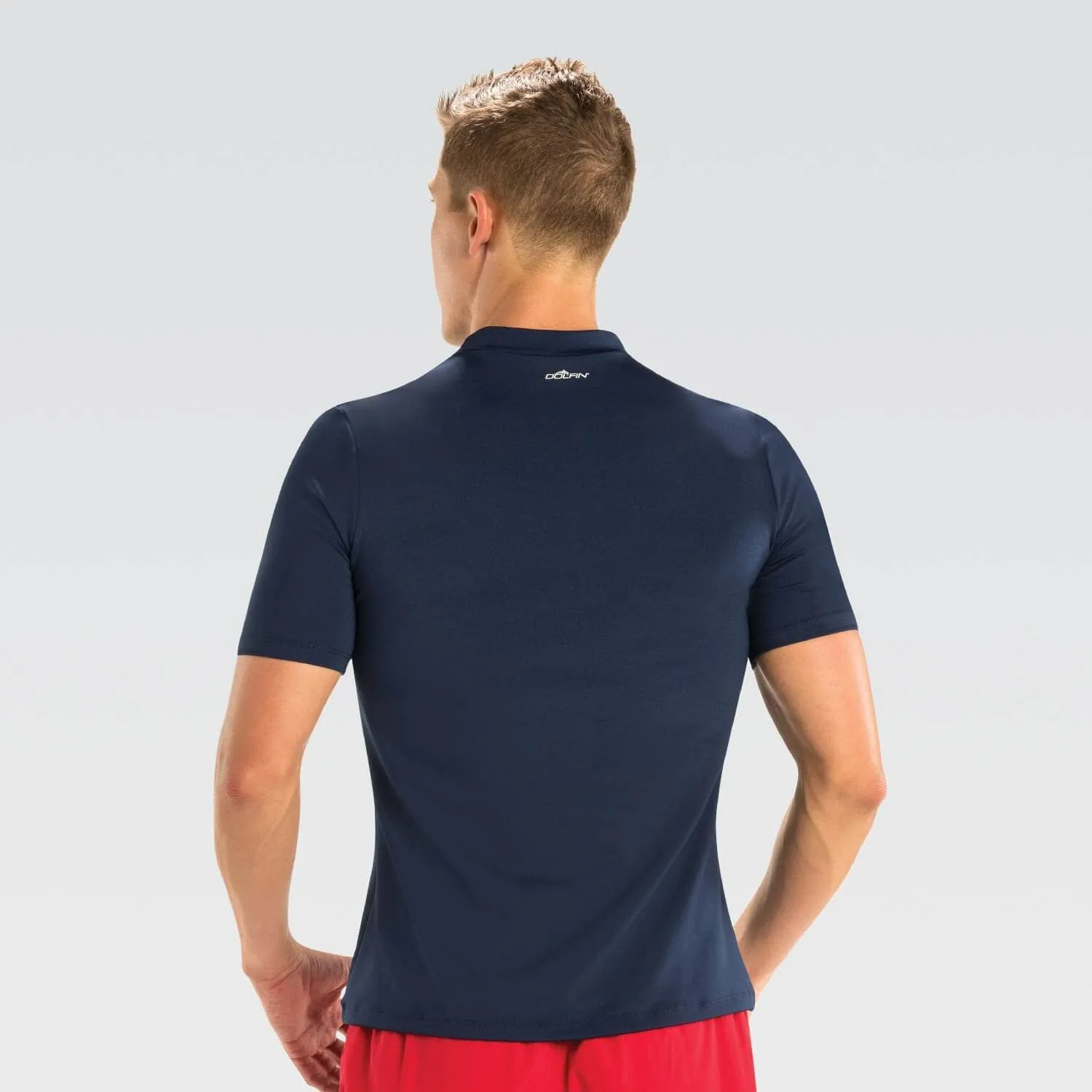 Men's Mock Neck Short Sleeve Rash Guard