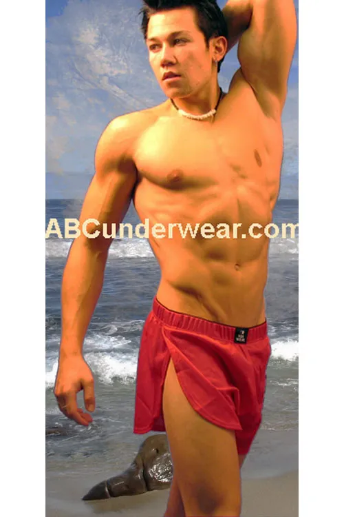 Mens Sexy Mesh Side Split Shorts