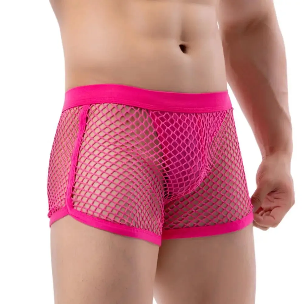 Mesh Mini Shorts with Thong