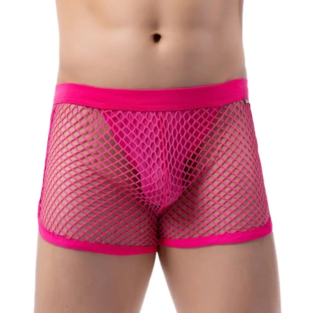 Mesh Mini Shorts with Thong