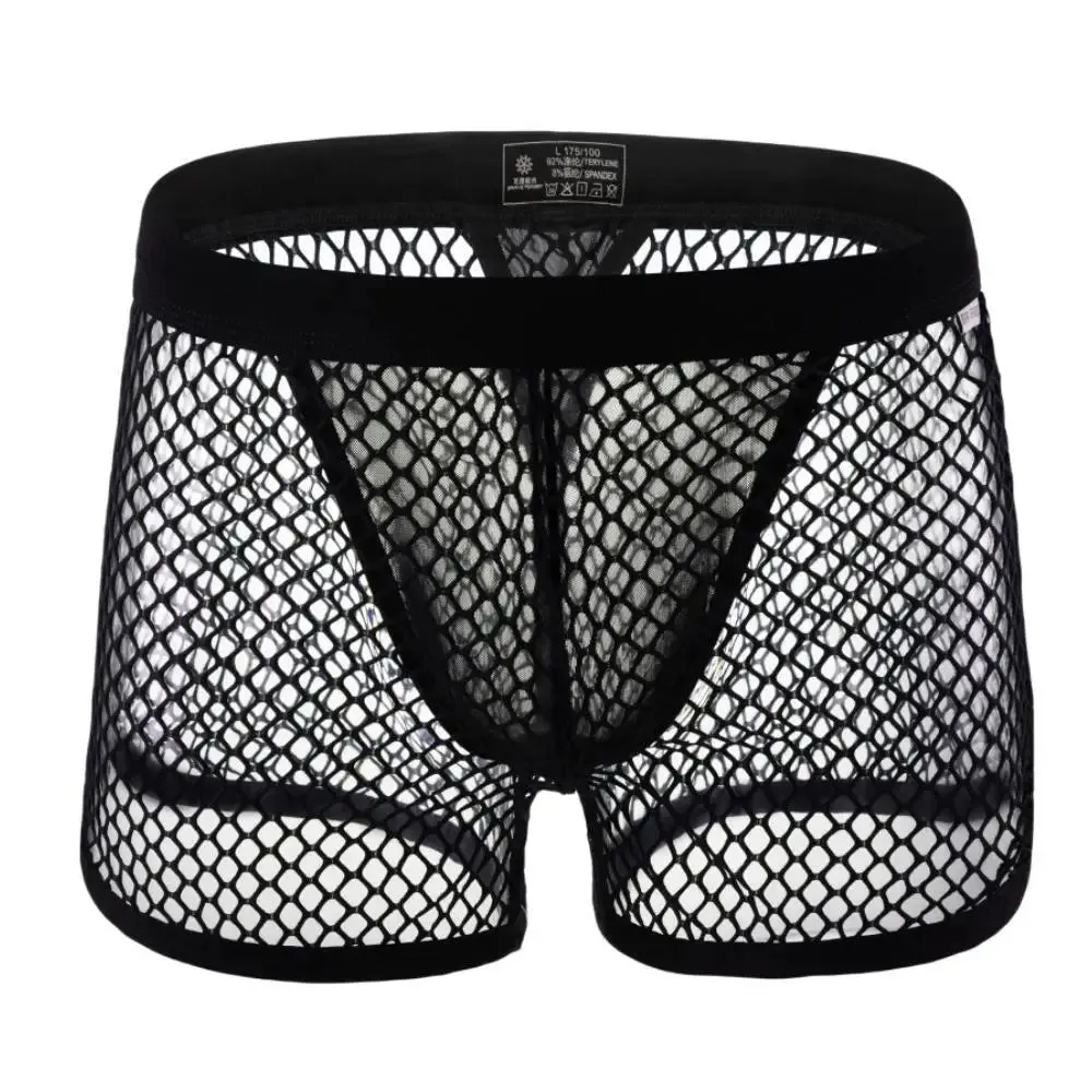 Mesh Mini Shorts with Thong