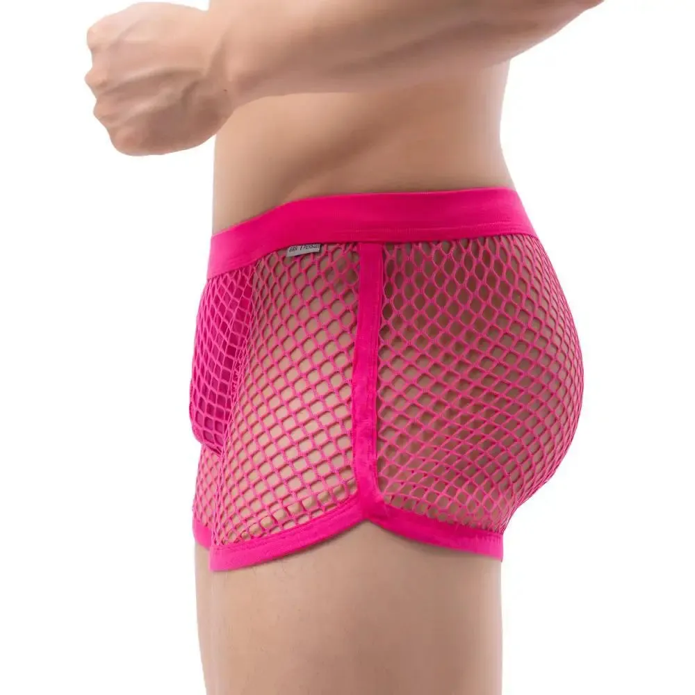 Mesh Mini Shorts with Thong