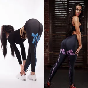 Mid Waist Bow Leggings