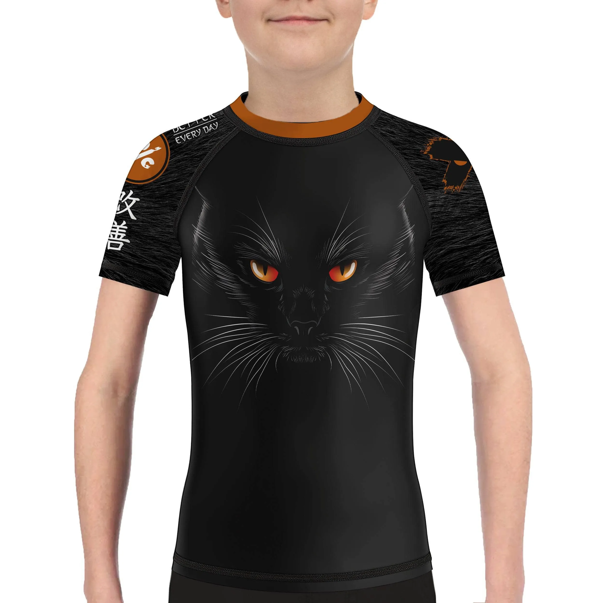 Midnight Panther Kids BJJ Rash Guard