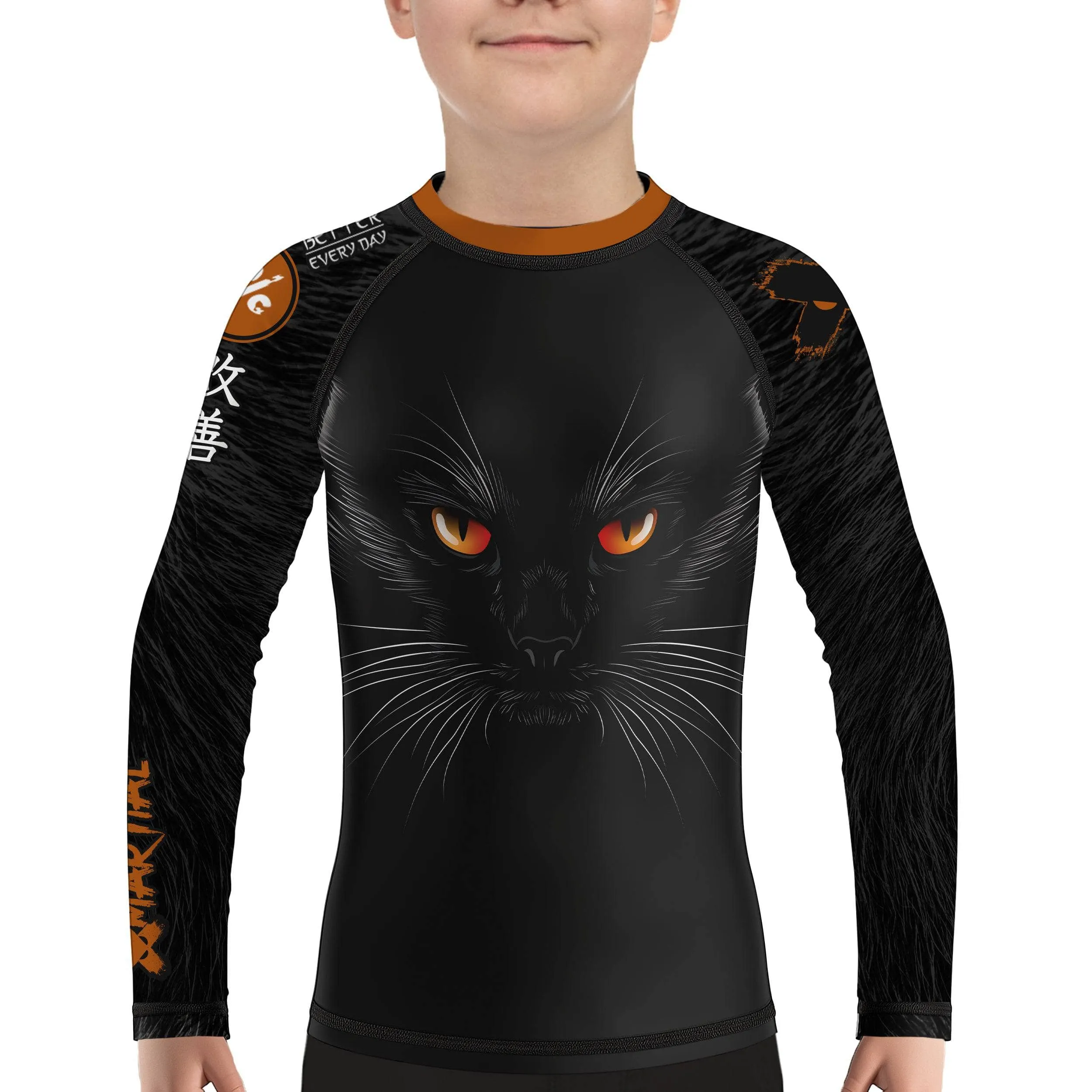 Midnight Panther Kids BJJ Rash Guard