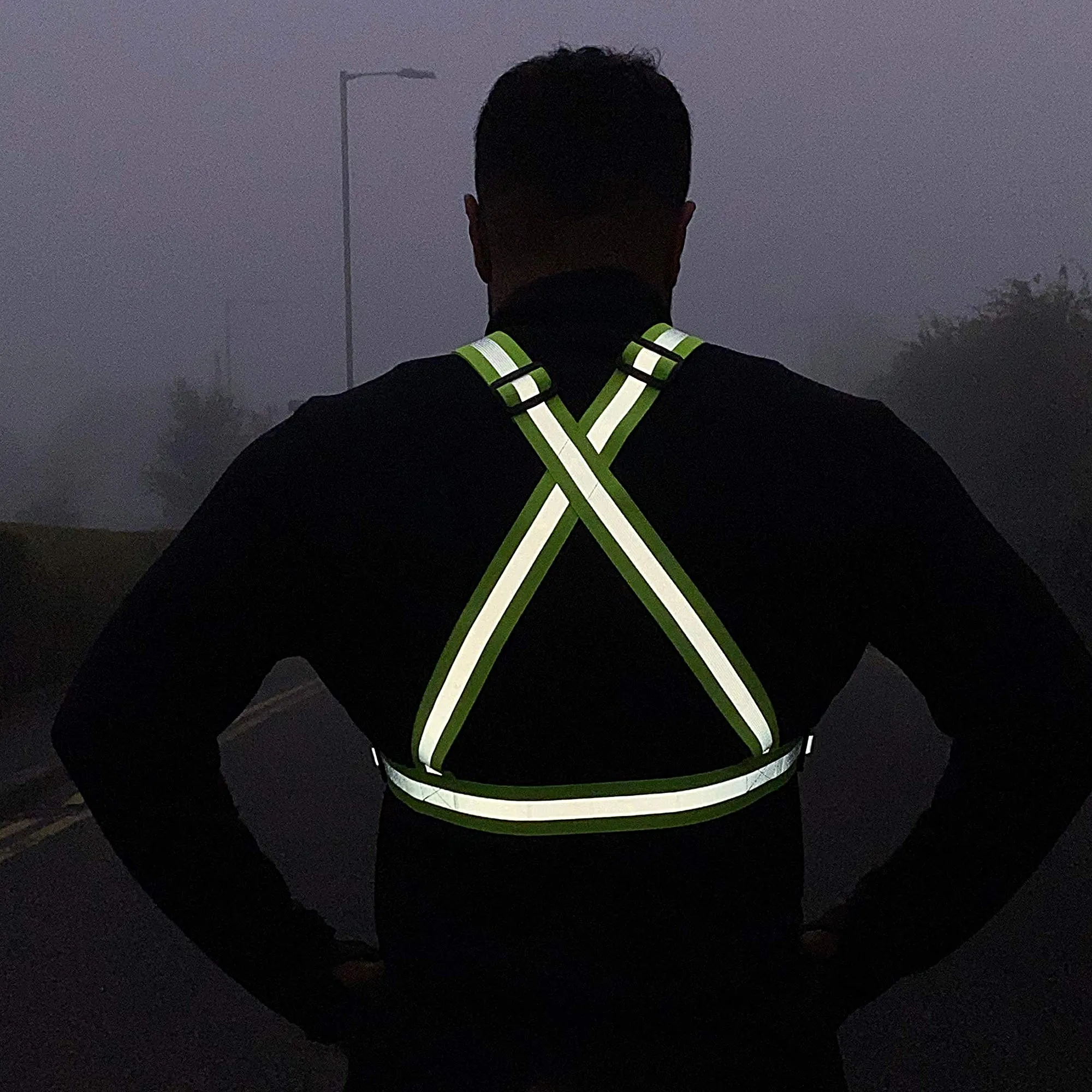 Milex Reflective Vest - High Visibility Cross Belt with Adjustable Straps