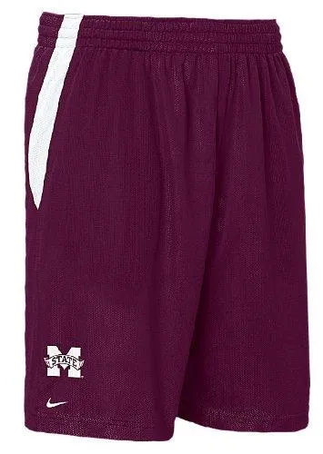 Mississippi State Bulldogs 10 Inseam Maroon DriFit College Mesh Shorts By Nike Team Sports Xxl=3839