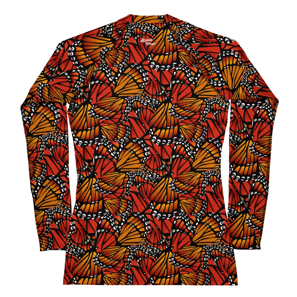 Monarch (Zacuanpapalotl) Ancestors - Women's Rash Guard Top