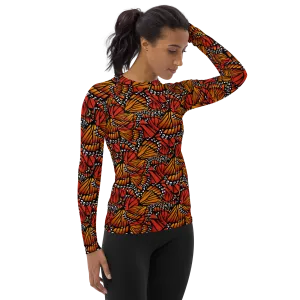 Monarch (Zacuanpapalotl) Ancestors - Women's Rash Guard Top
