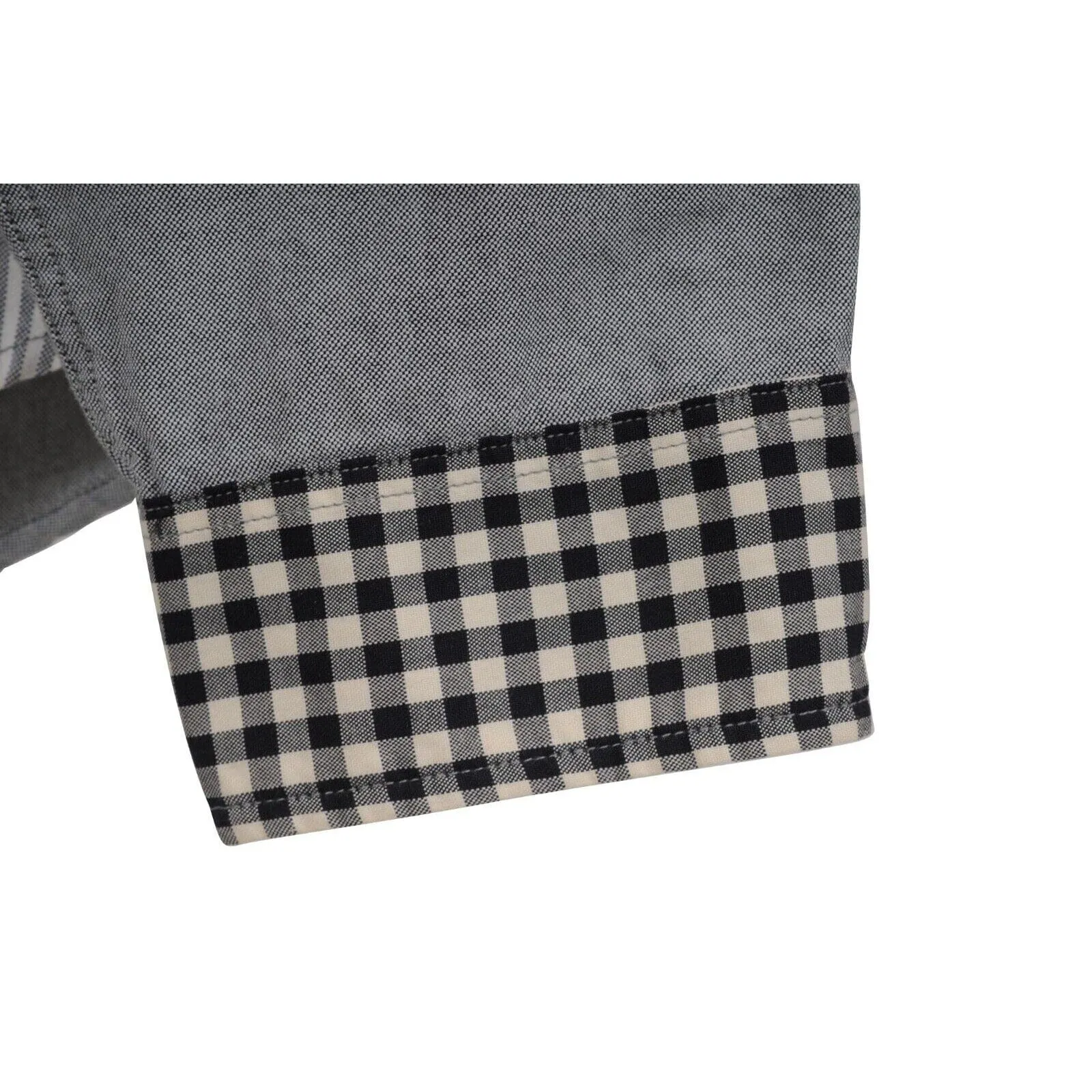 NBA Button Down Blue White Stripe Patchwork Shirt