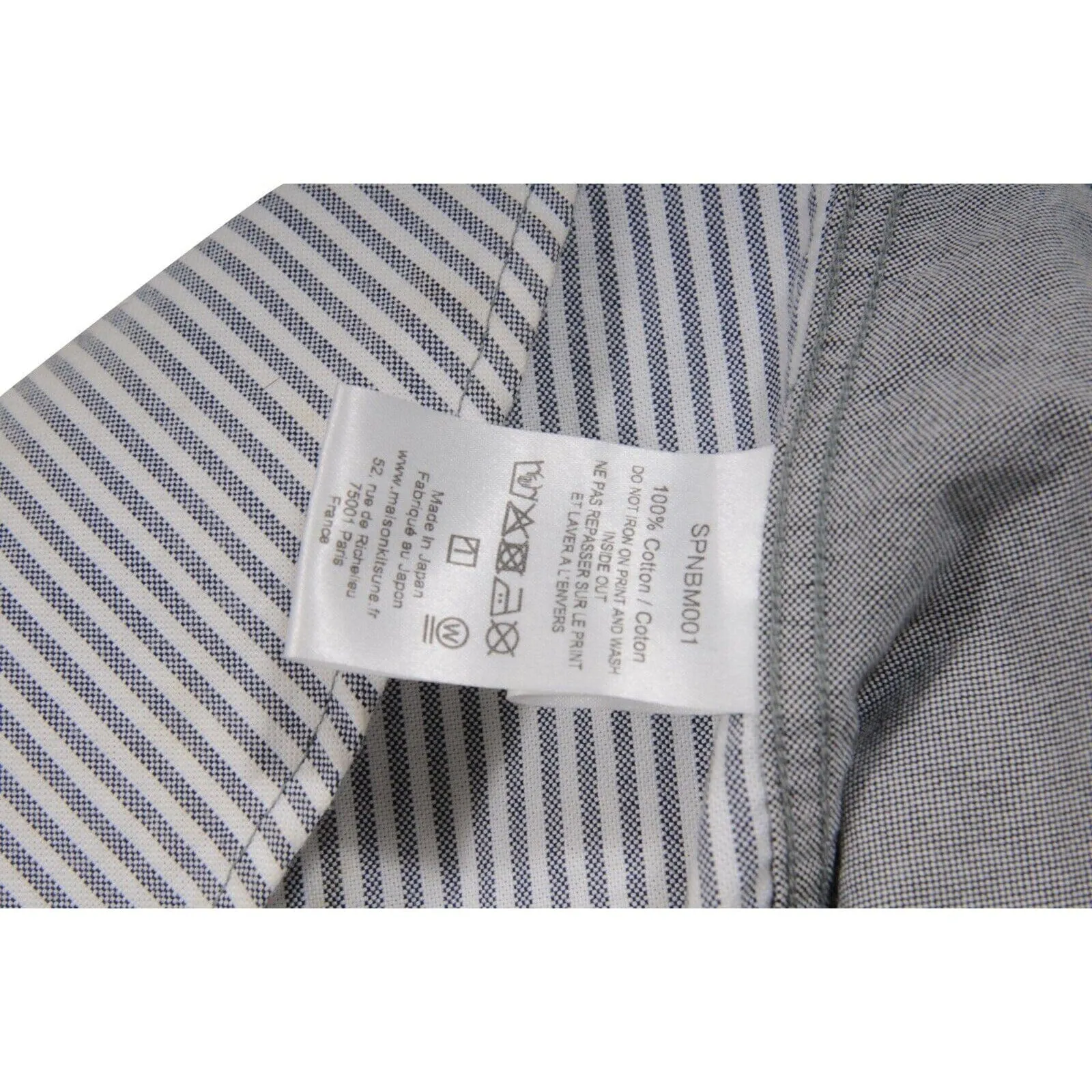 NBA Button Down Blue White Stripe Patchwork Shirt