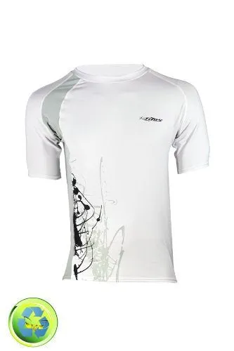 New Tilos Men's 6oz Anti-UV Short Sleeve Rash Guard - White/Grey (Medium)