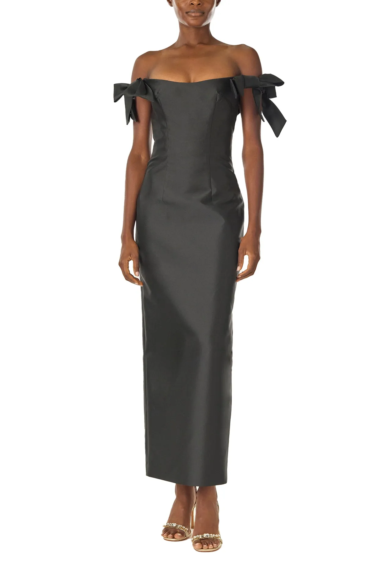 Off the Shoulder Bow Sleeve Sheath