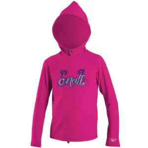 O'Neill Toddler Skins Hooded Long Sleeve Rash Tee - Berry