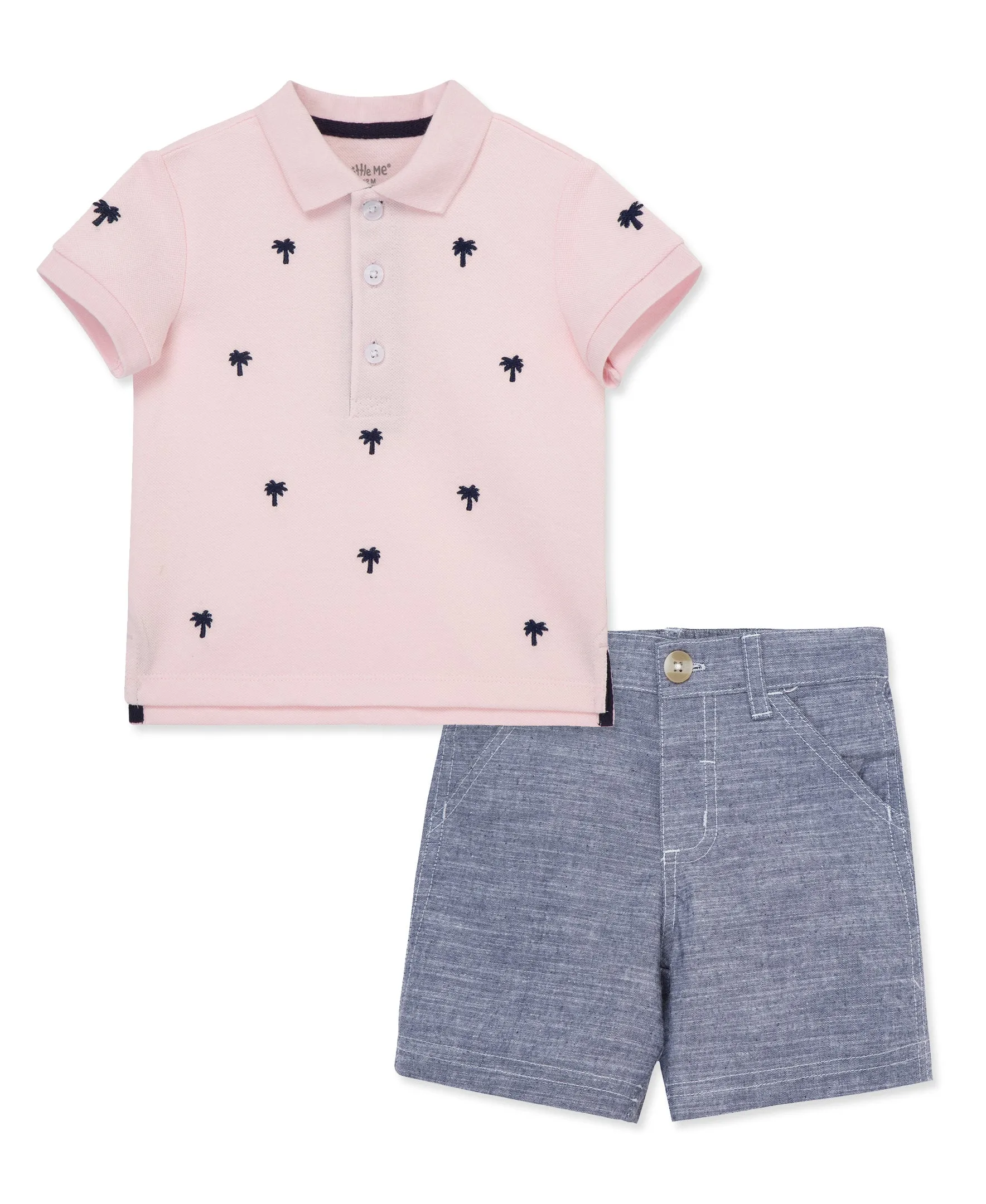 Palm Polo Short Set (12M-24M)