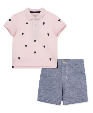 Palm Polo Short Set (12M-24M)