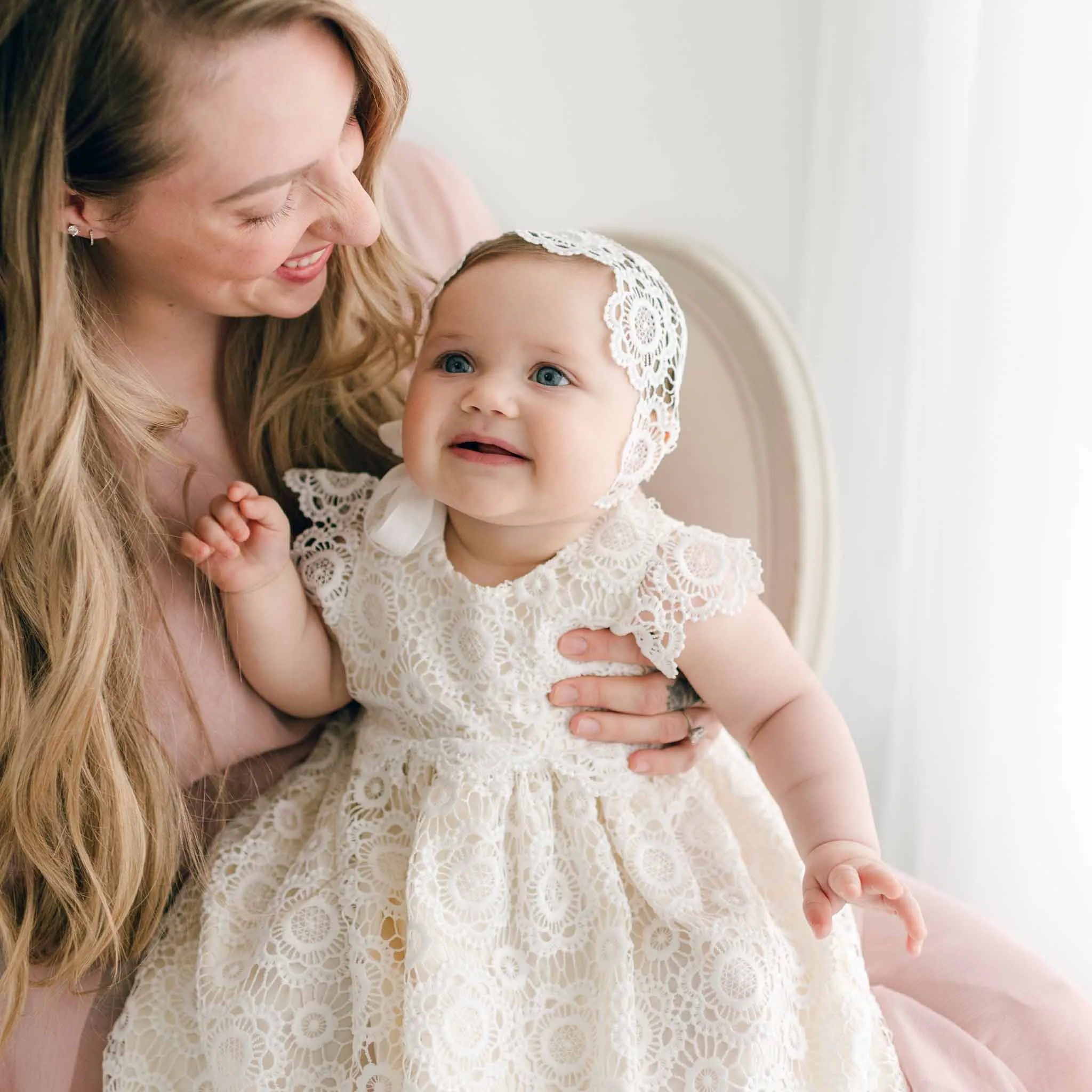 Poppy Christening Gown & Bonnet