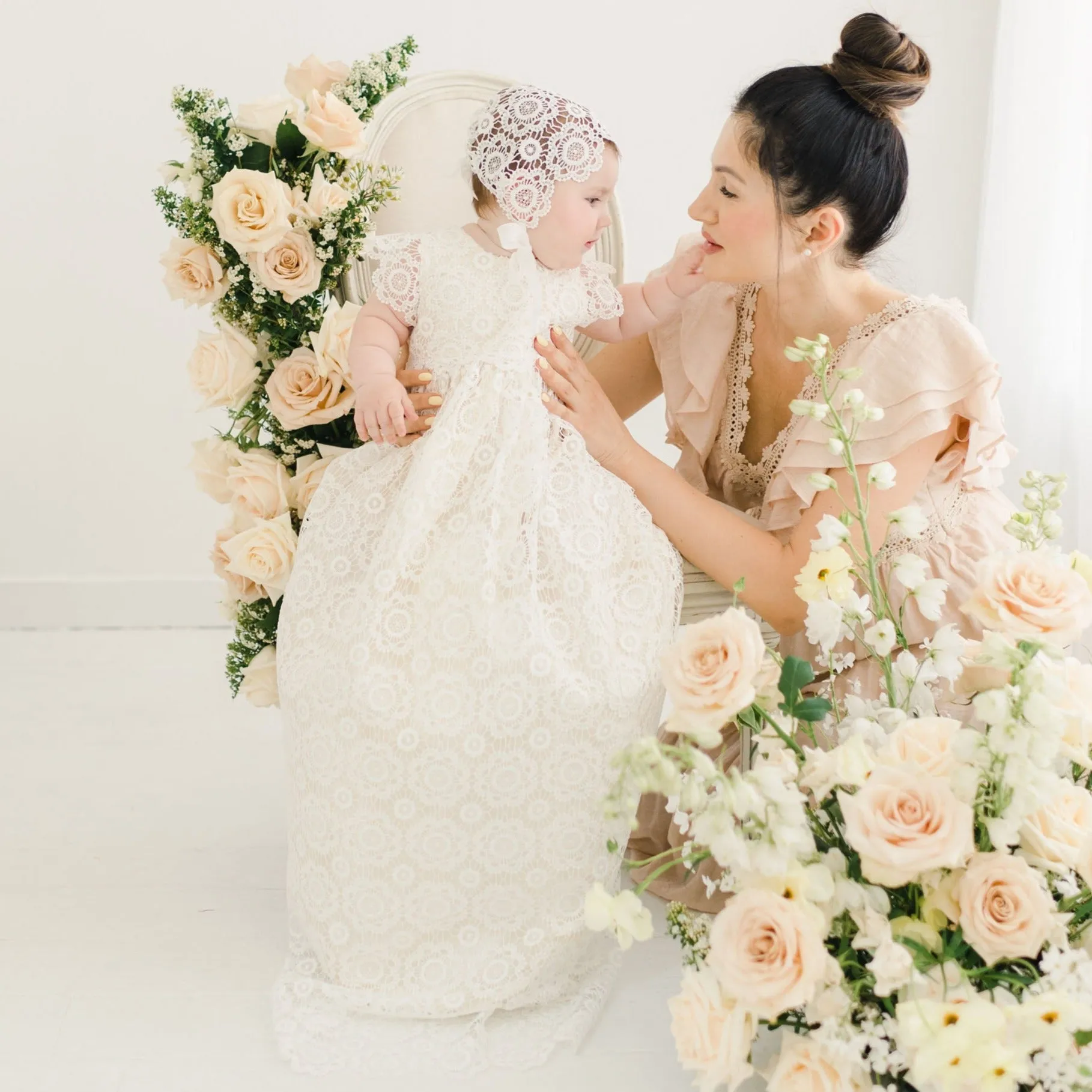 Poppy Christening Gown & Bonnet