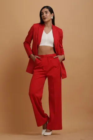 Red Banana Crepe Co-ord Set
