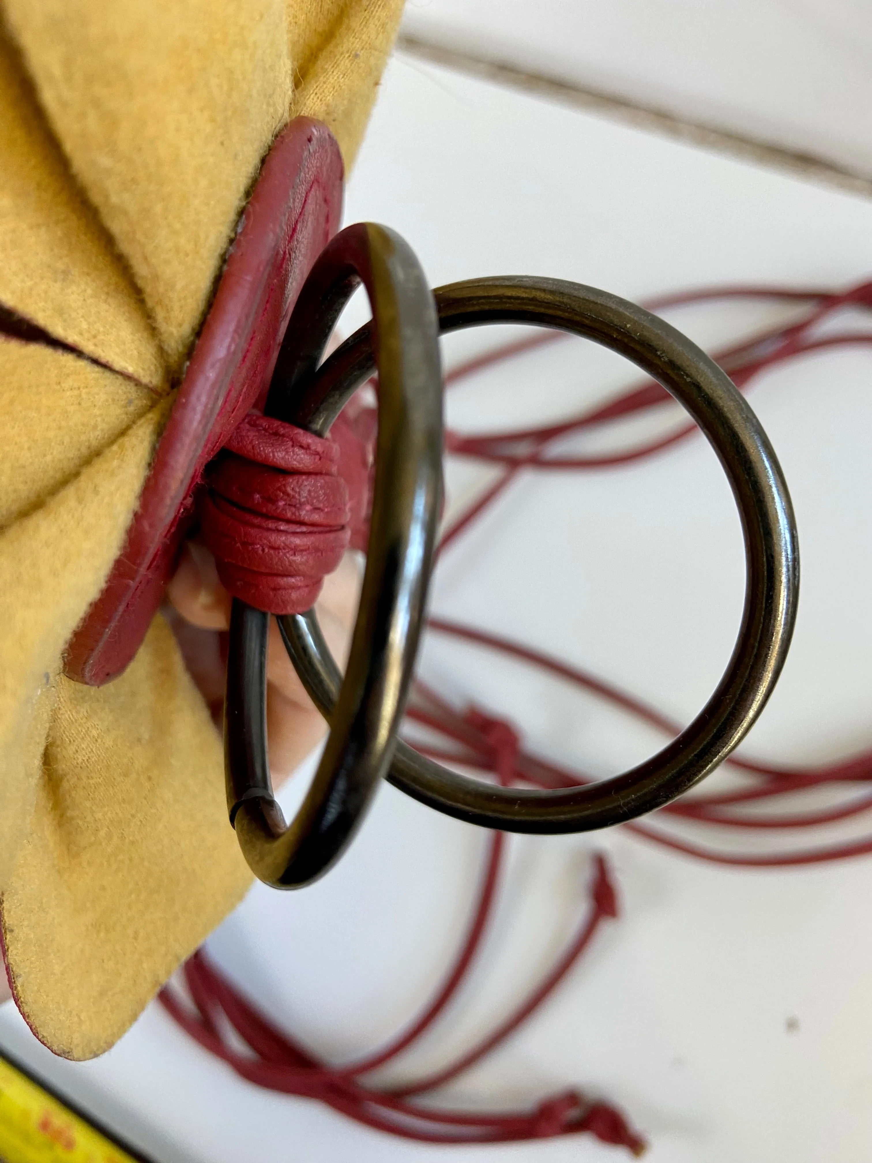 Red🌹Leather flower belt statement