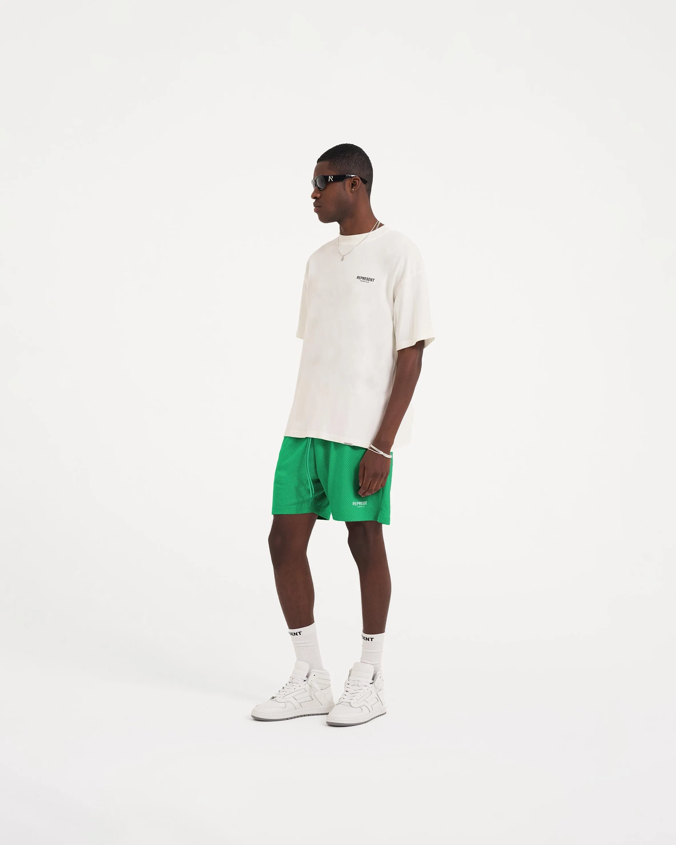 Represent Owners Club Mesh Shorts - Island Green