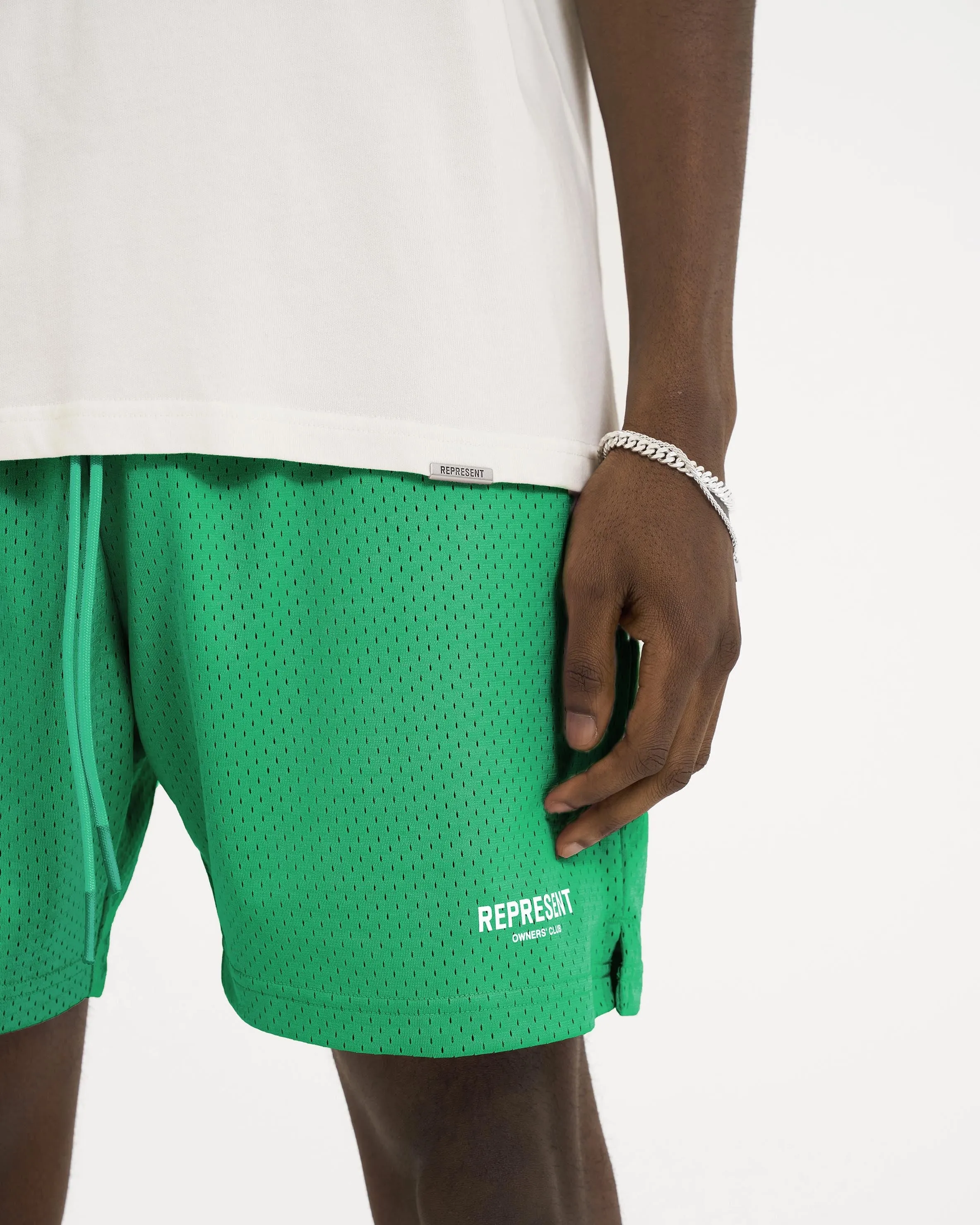 Represent Owners Club Mesh Shorts - Island Green