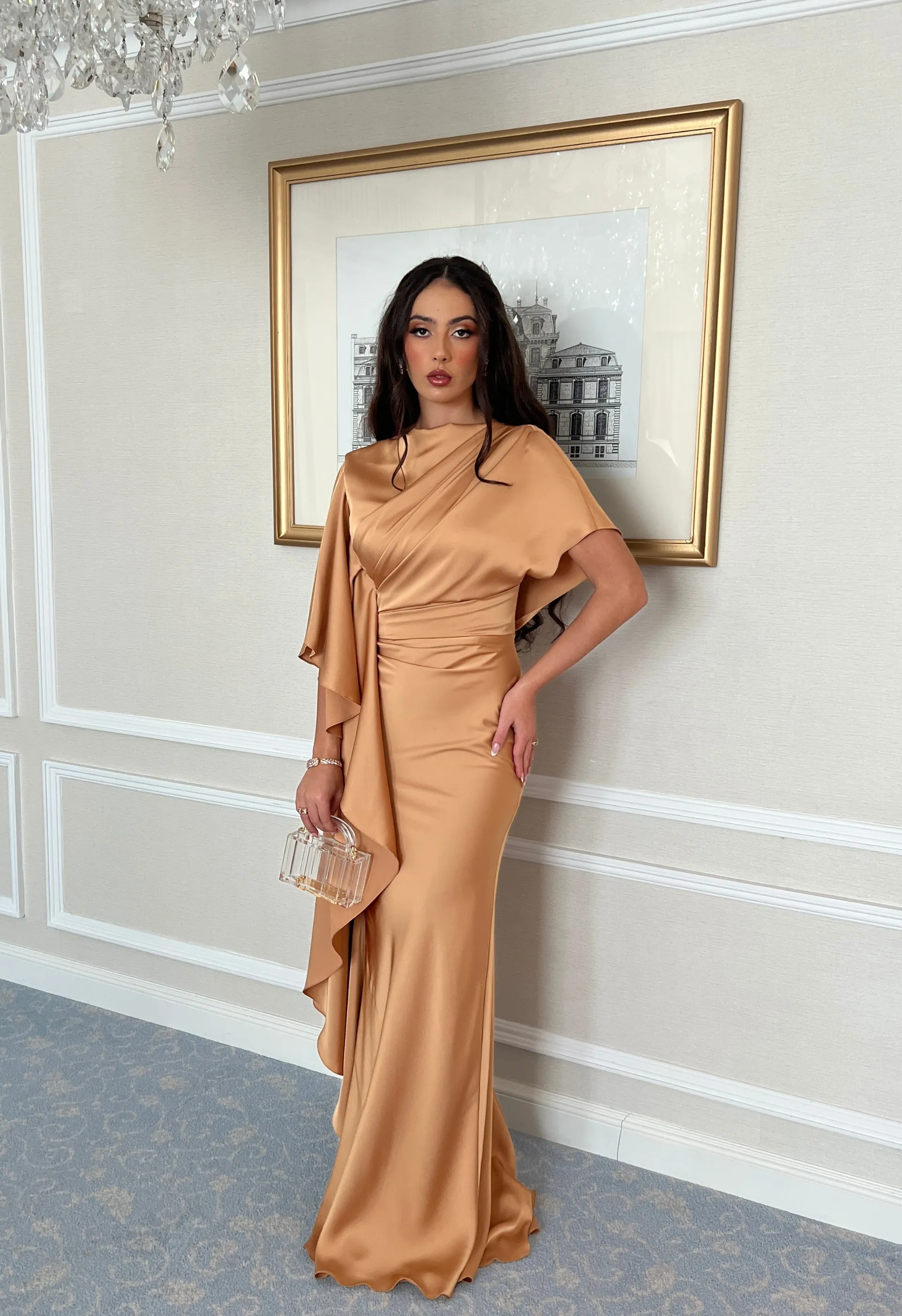 Ruffled Draped Dress