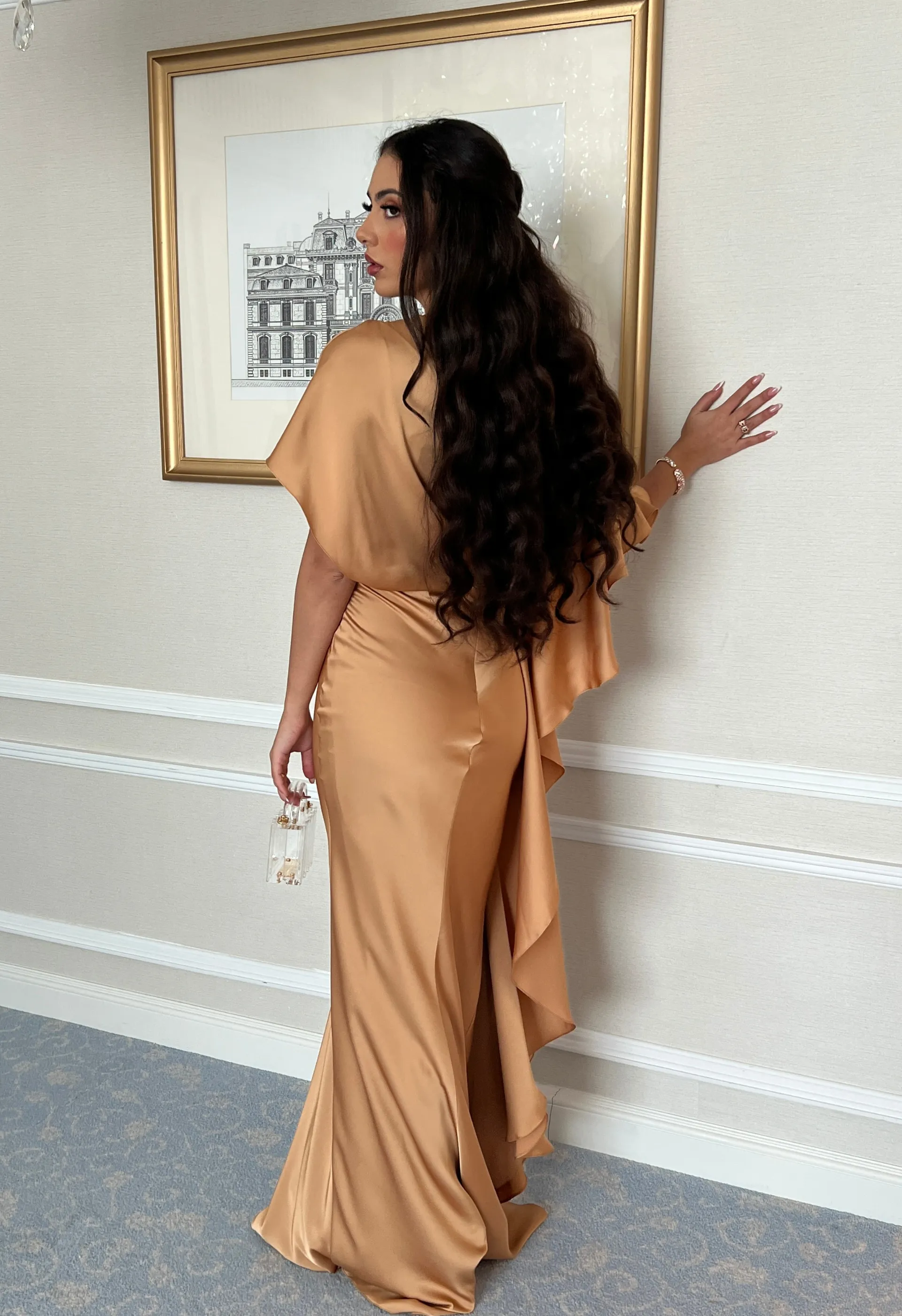 Ruffled Draped Dress