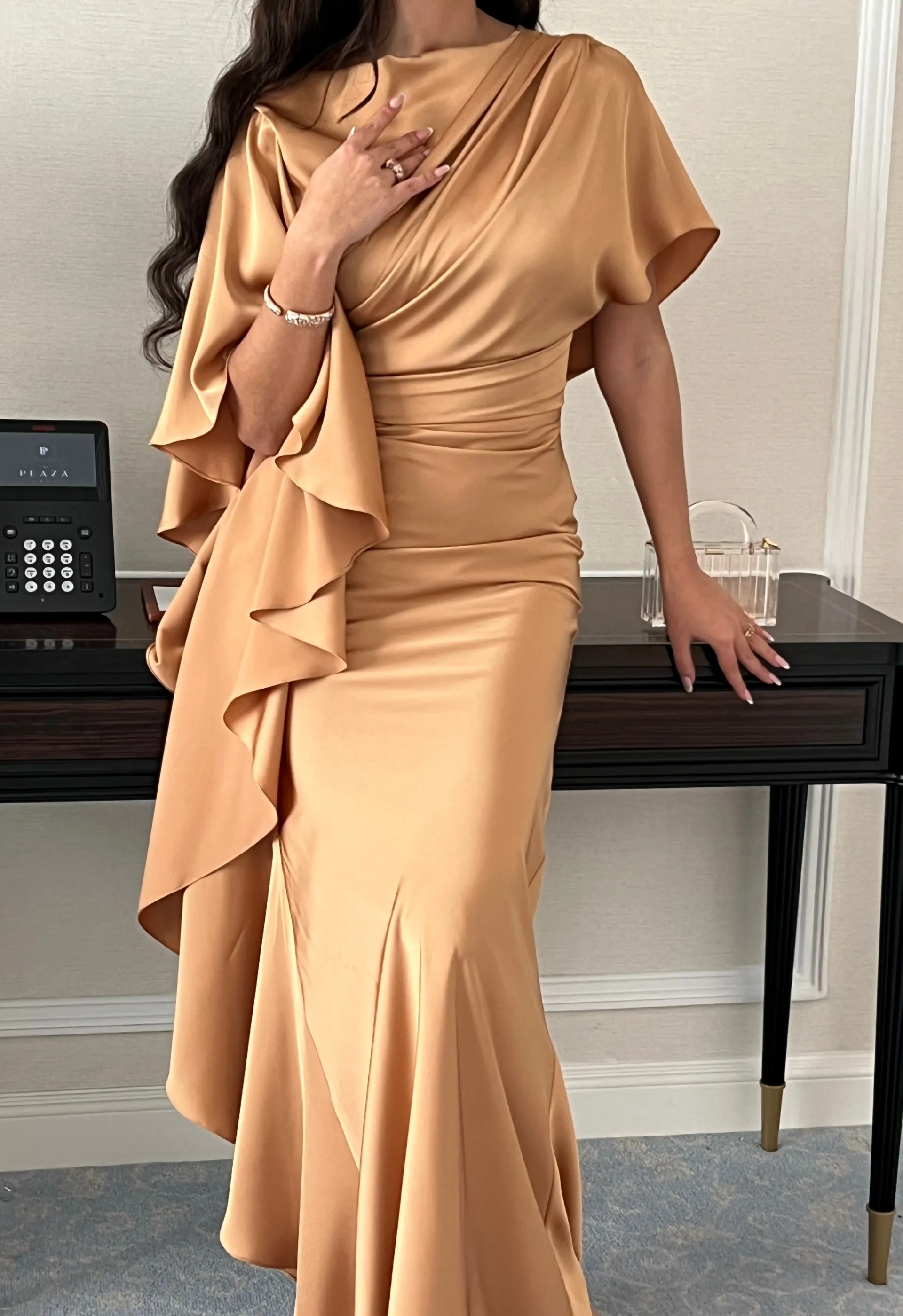 Ruffled Draped Dress