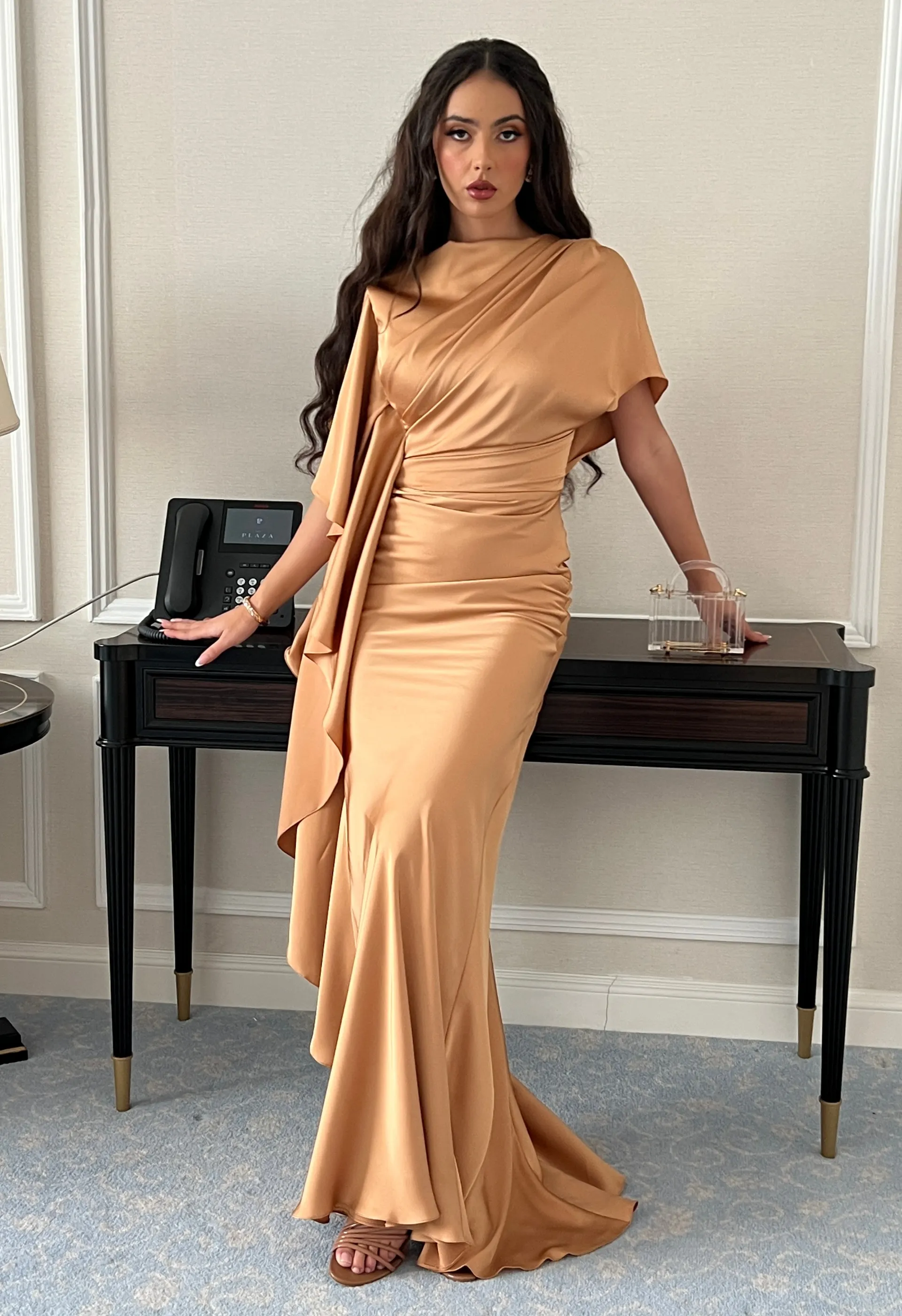 Ruffled Draped Dress