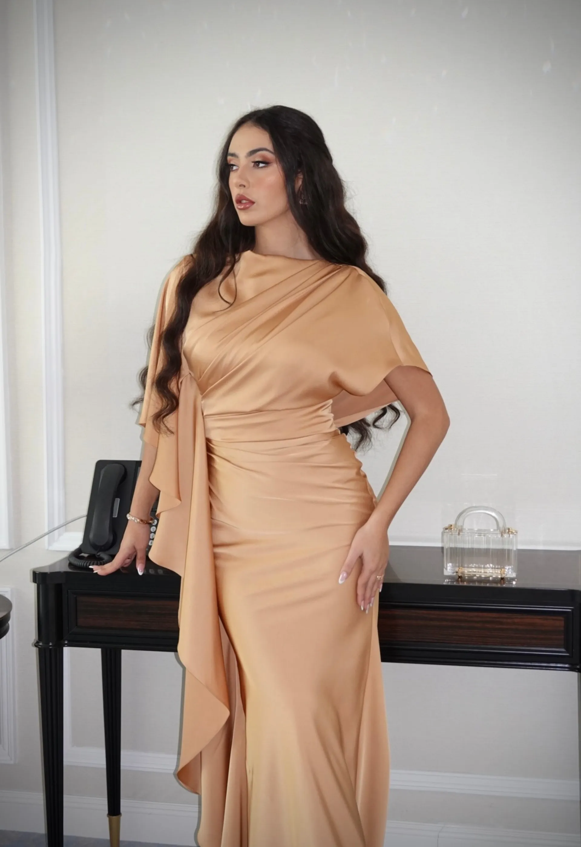 Ruffled Draped Dress