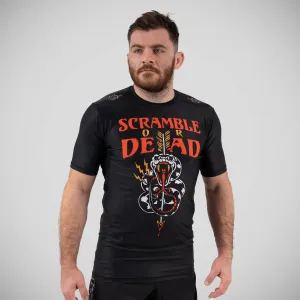 Scramble or Dead Rash Guard Black/Orange