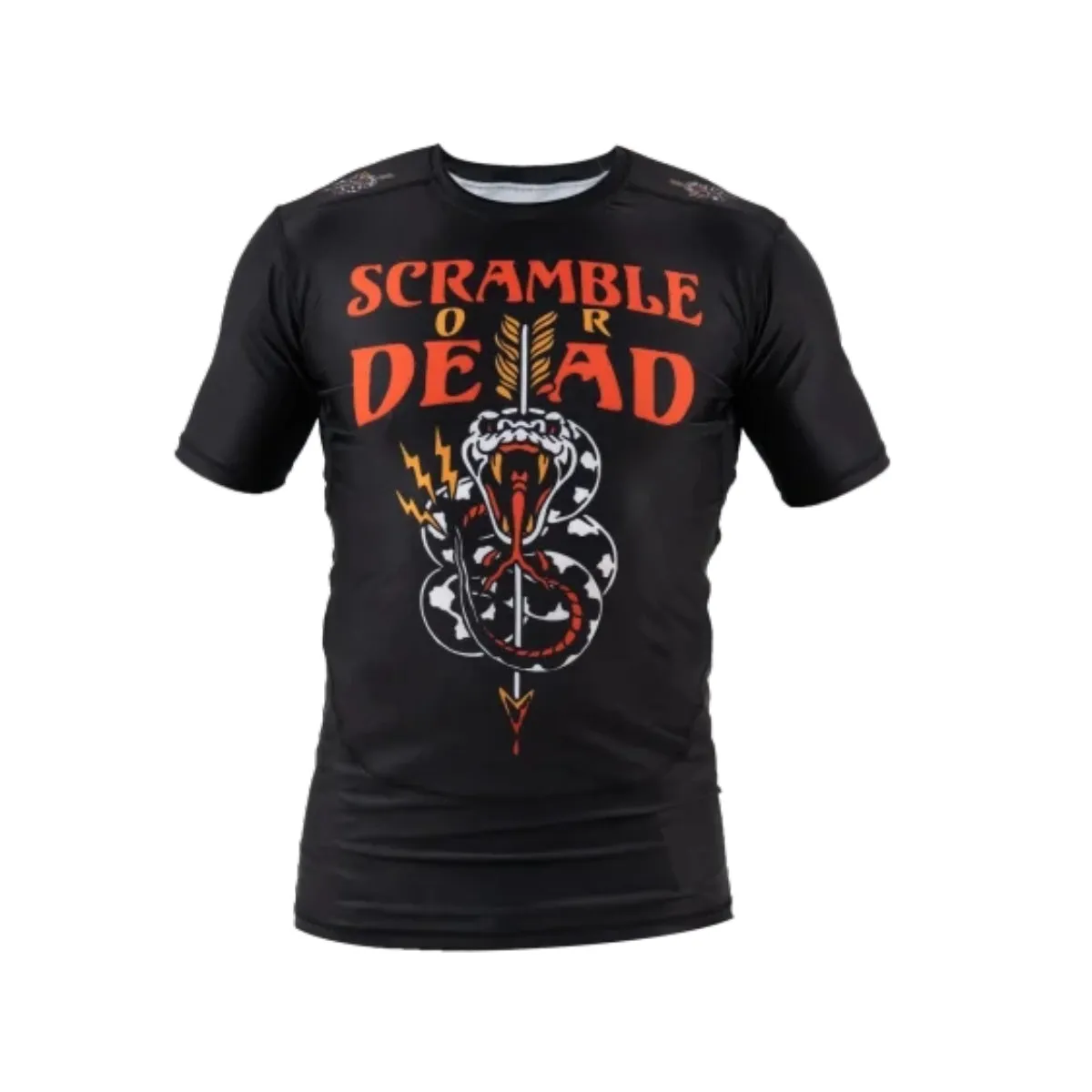 Scramble or Dead Rash Guard Black/Orange