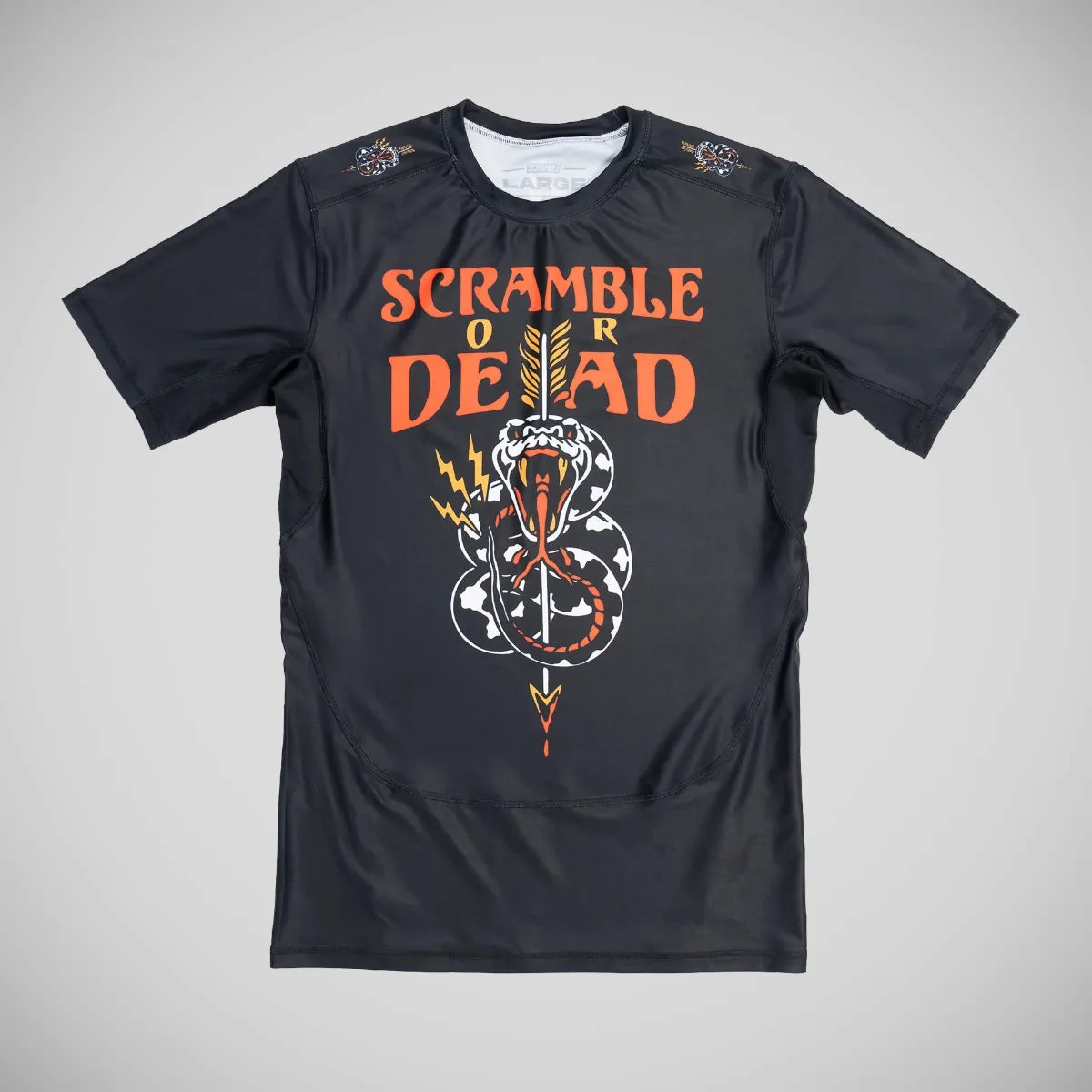 Scramble or Dead Rash Guard Black/Orange