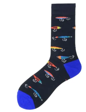 SF642 Black Fishing Lures Socks