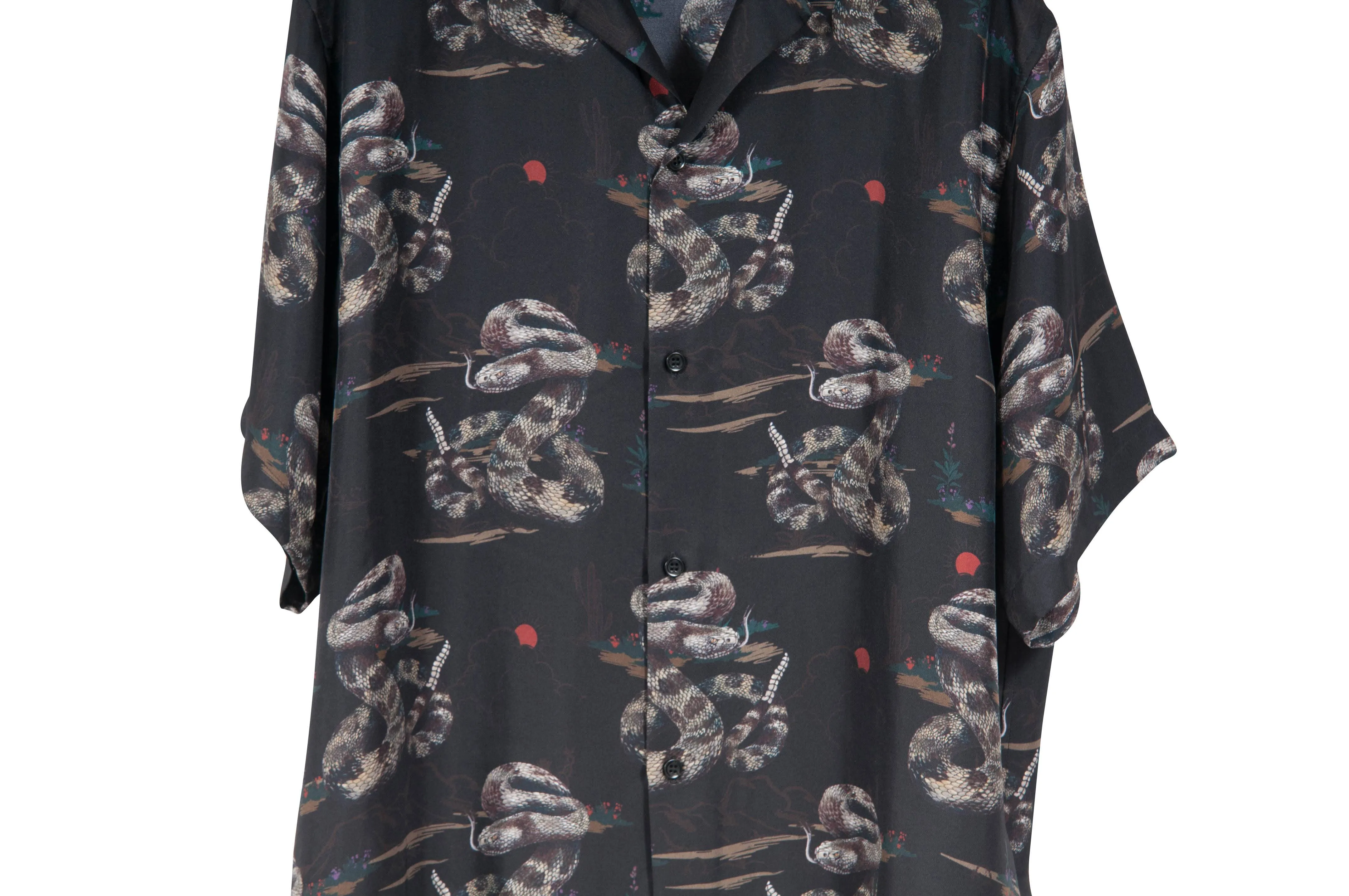 Snake Print Silk Shirt