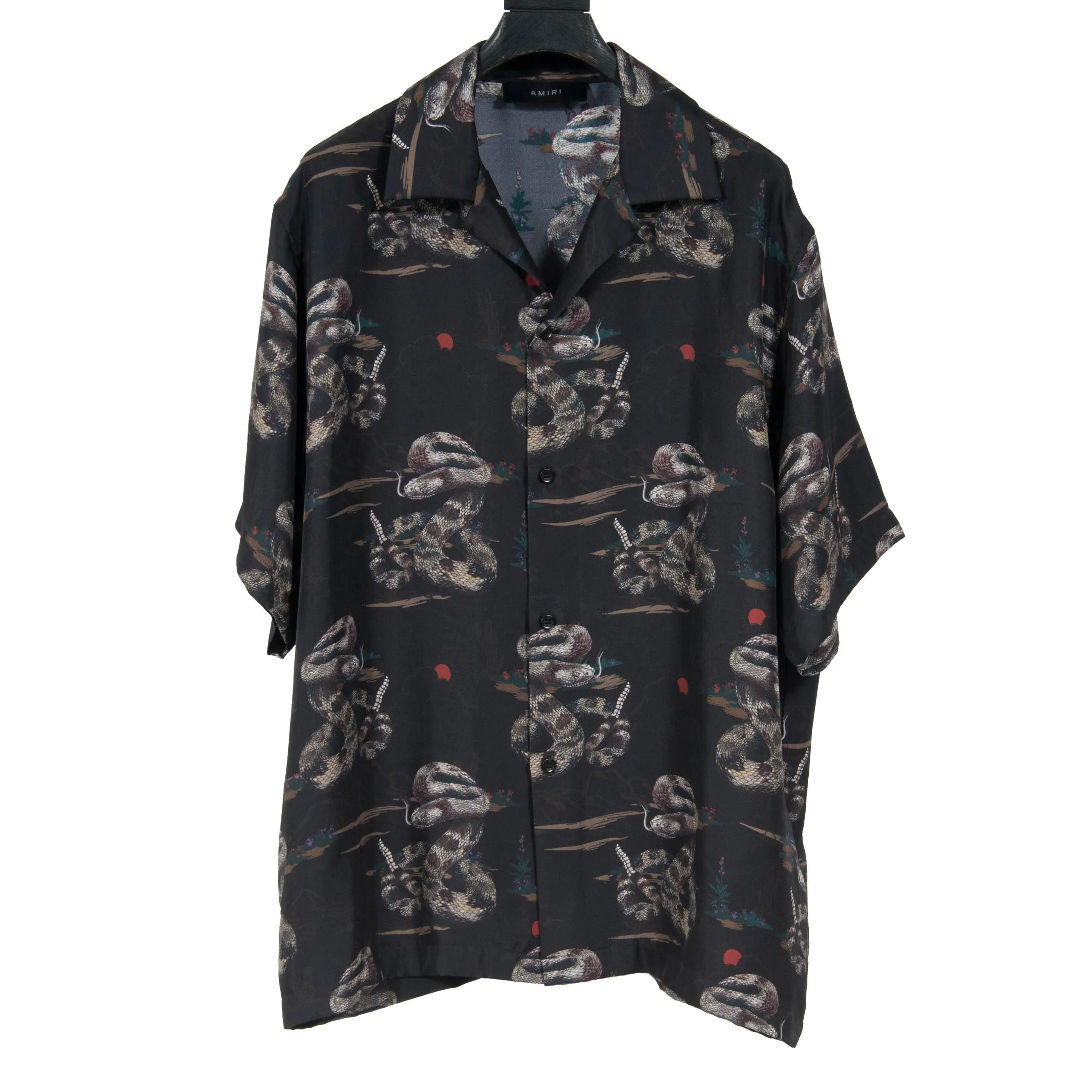 Snake Print Silk Shirt