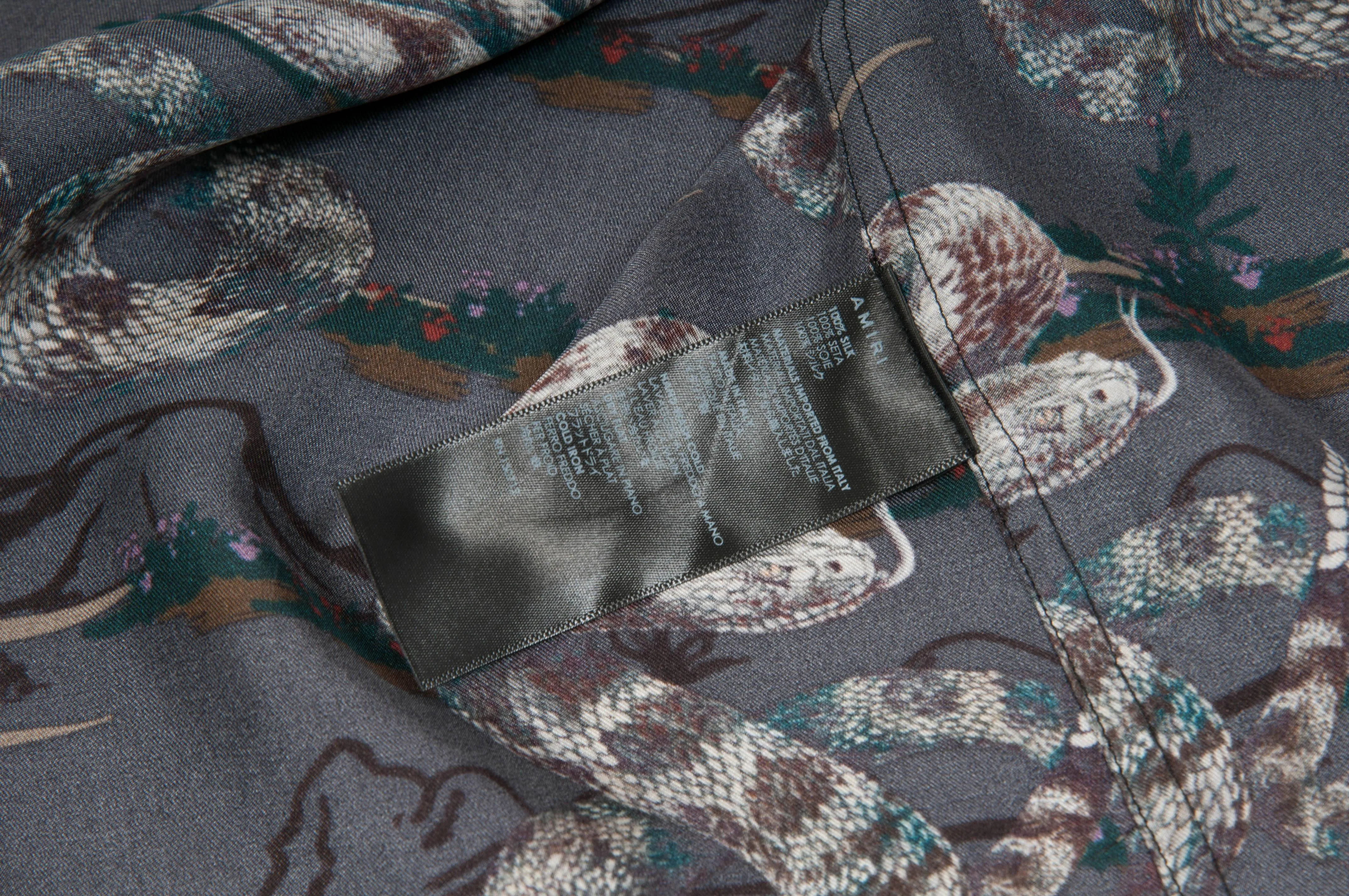 Snake Print Silk Shirt