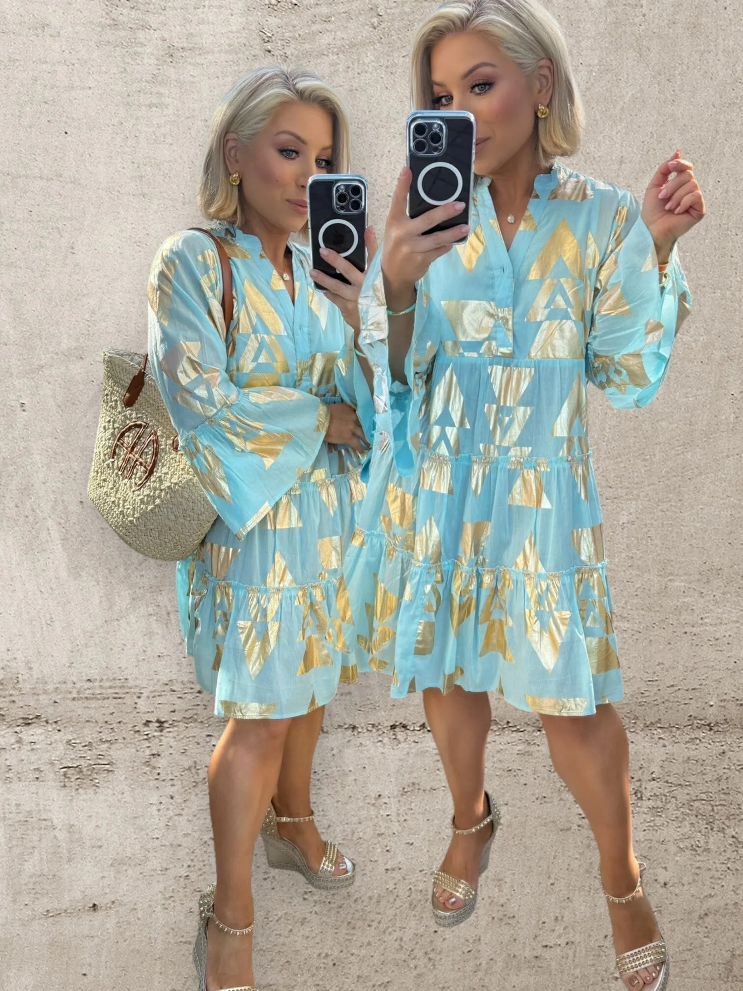 SOLEIL BREEZE BEACH COVER - TURQUOISE