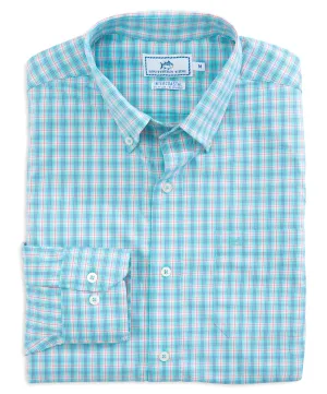 Southern Tide - Grand Turk Plaid Intercoastal Performance Long Sleeve Tee