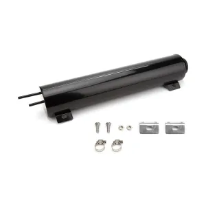 Specialty Products Overflow Tank - 52 oz - 16 in Tall - 4 in Diameter - 1/4 in Hose Barb Inlet - 1/4 in Hose Barb Outlet - Stainless - Black