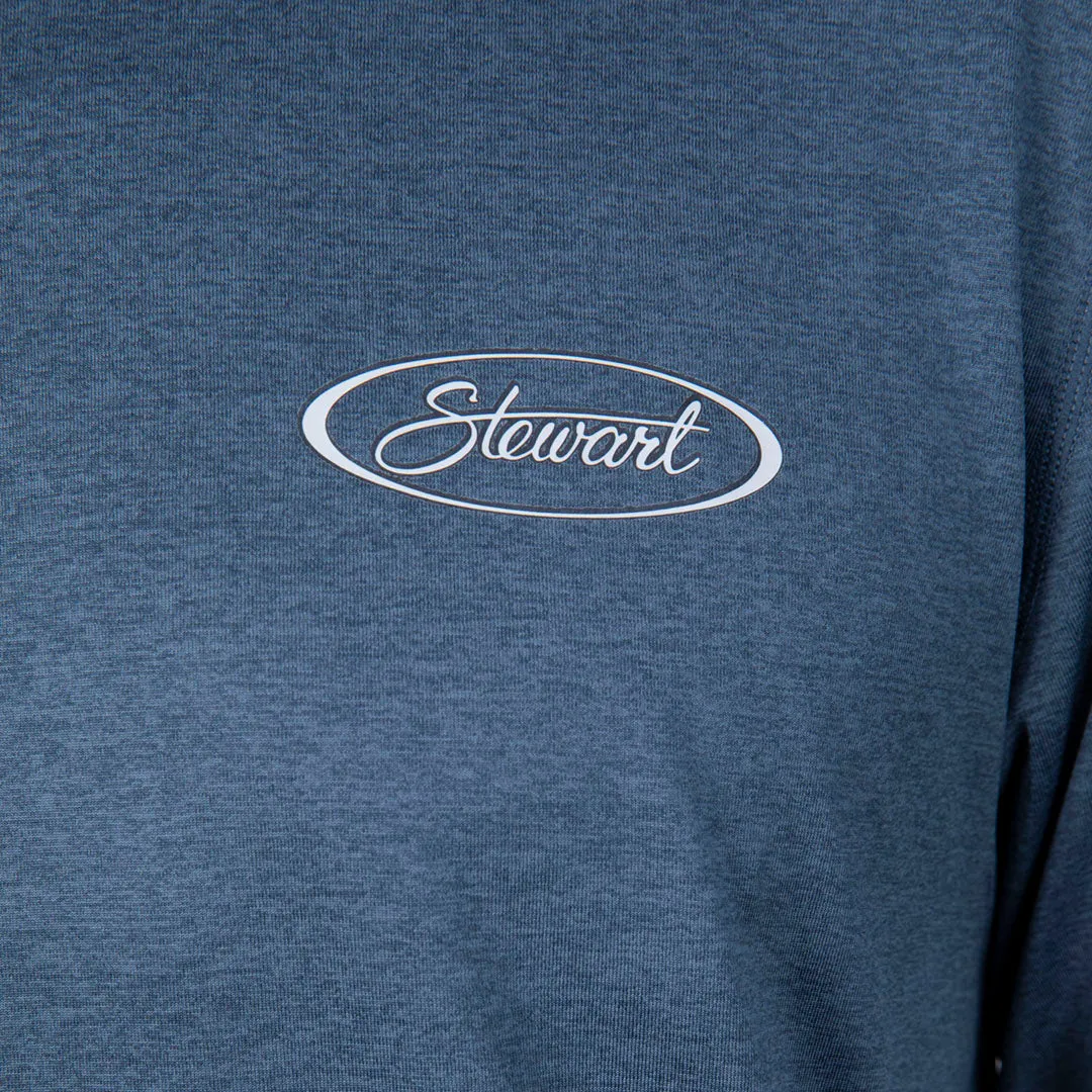 STEWART MEN'S ANTIX S/S TECH UV SURF SHIRT - HEATHER NAVY
