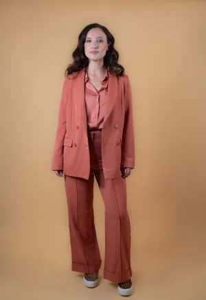 Terracotta Double Breasted Blazer