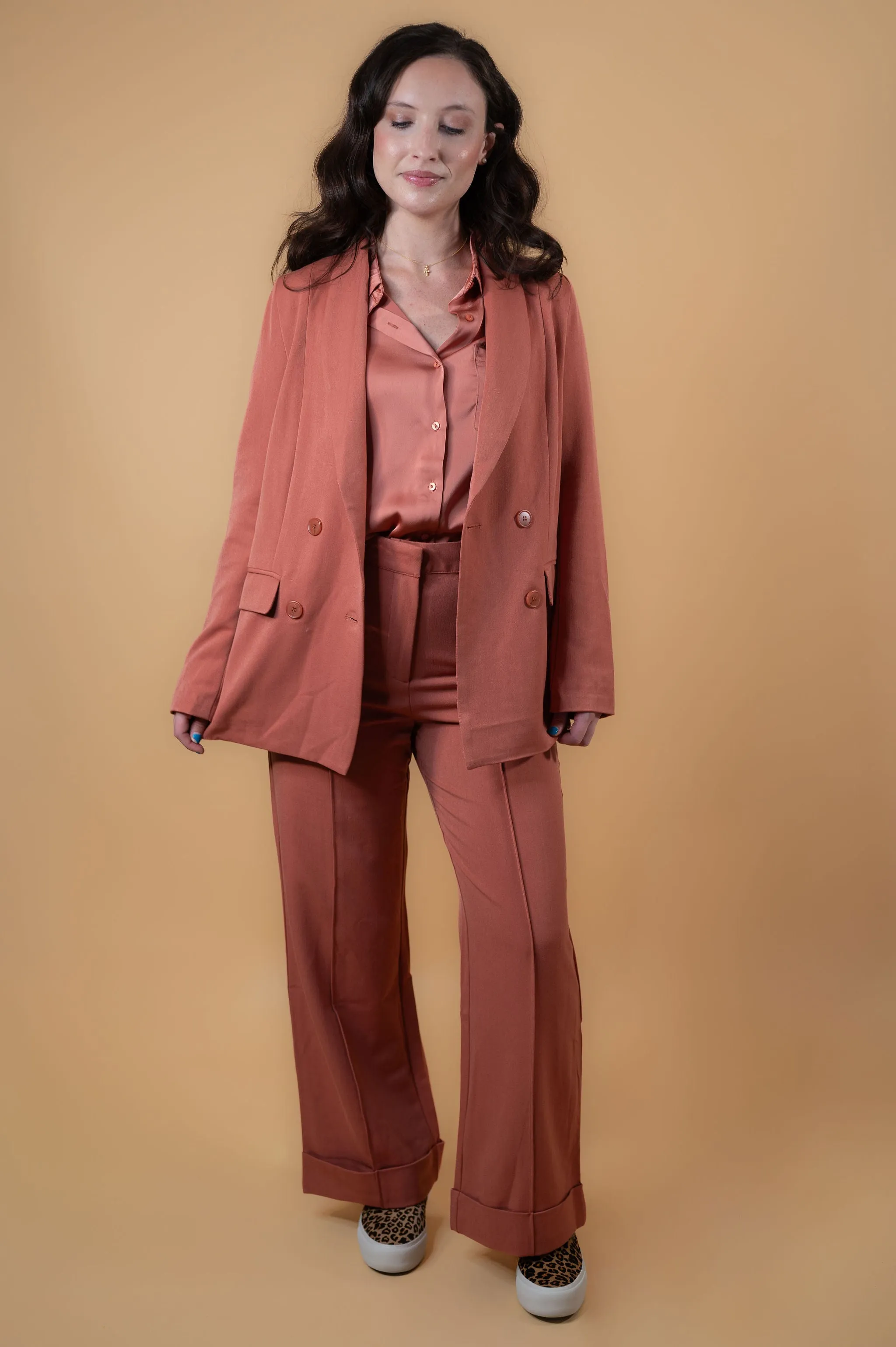 Terracotta Double Breasted Blazer