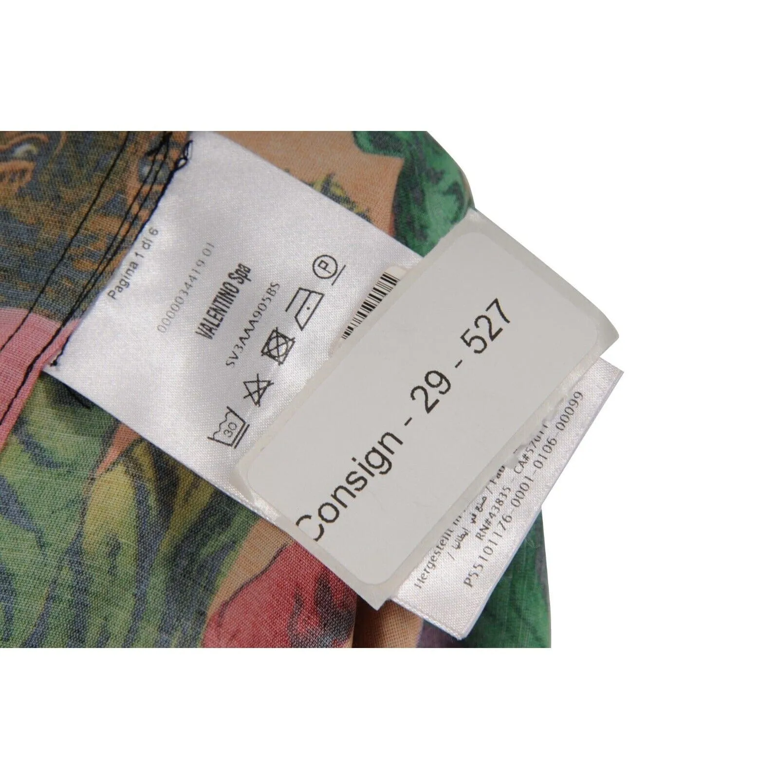 Tiger Cloud Button Down Shirt IT 54 Blue Red Green Viscose Bowling